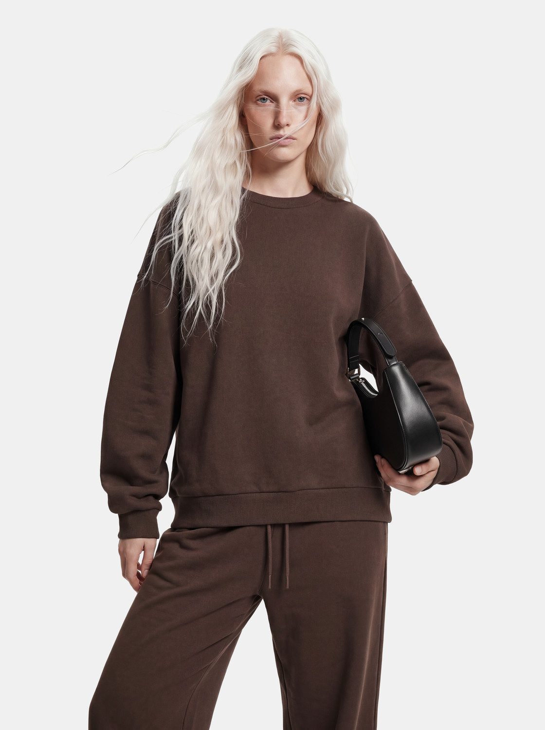 pieces Sweatshirt PCCHILLI LS LOOSE FIT SWEAT TOP NOOS BC Baumwollmischung