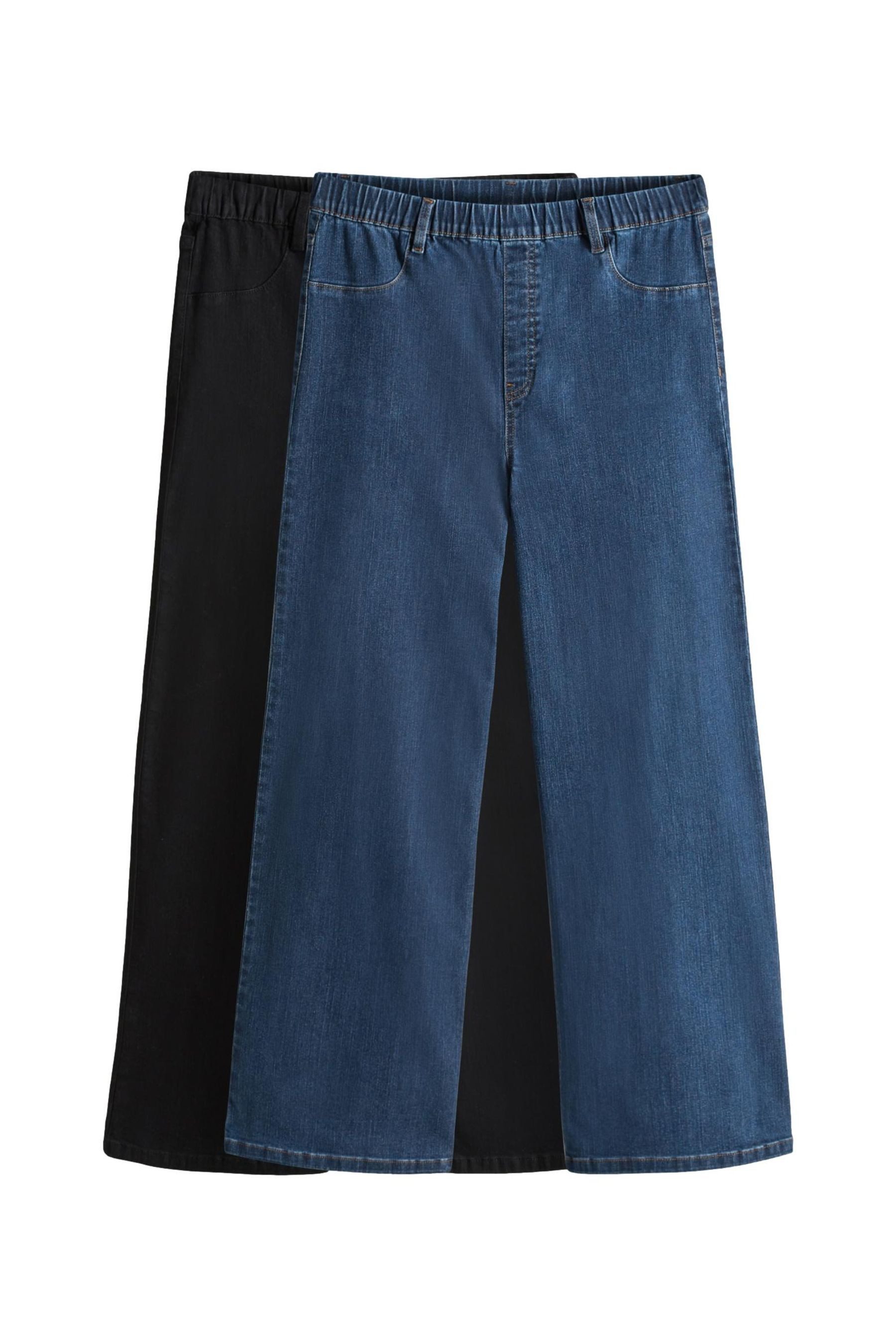 The Set Jeansjeggings The Set Denim-Jeggings mit weitem Bein, 2er-Pack (2-tlg)