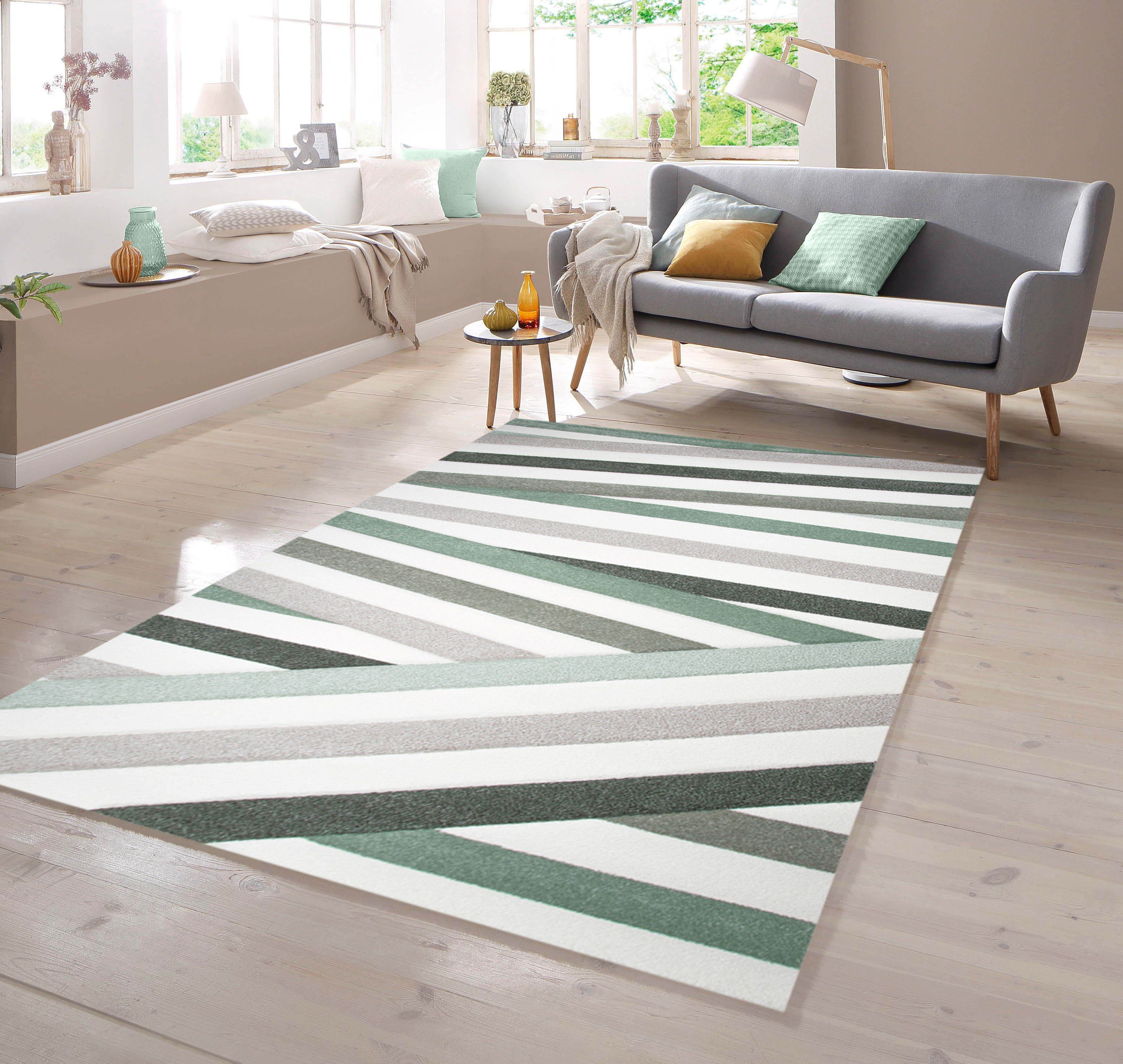 TeppichHome24 Teppich Designer Teppich mit Gestreift günstig online kaufen