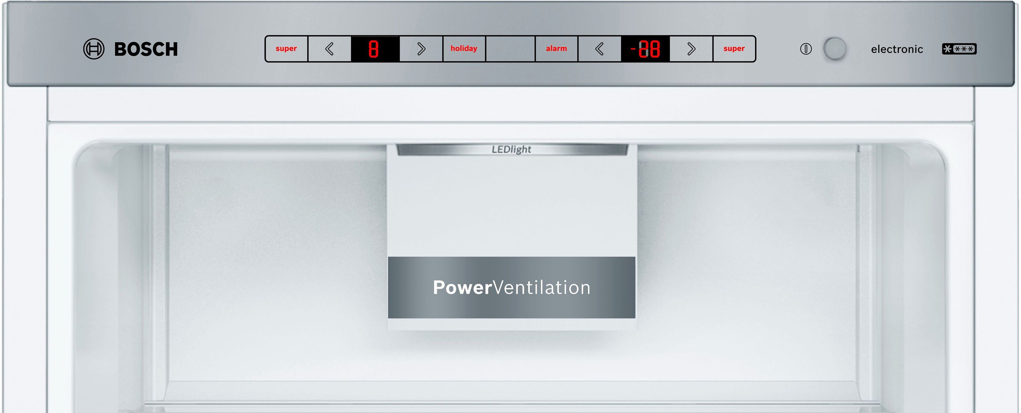 BOSCH Kühl-/Gefrierkombination KGE49AWCA, 201 cm l XXL weiß von 419 Fassungsvolumen cm hoch, 70 breit