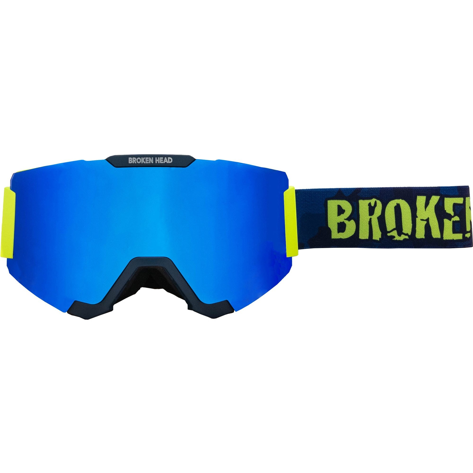 Broken Head Motorradbrille MX-Regulator Blau, Magnetisches Glas