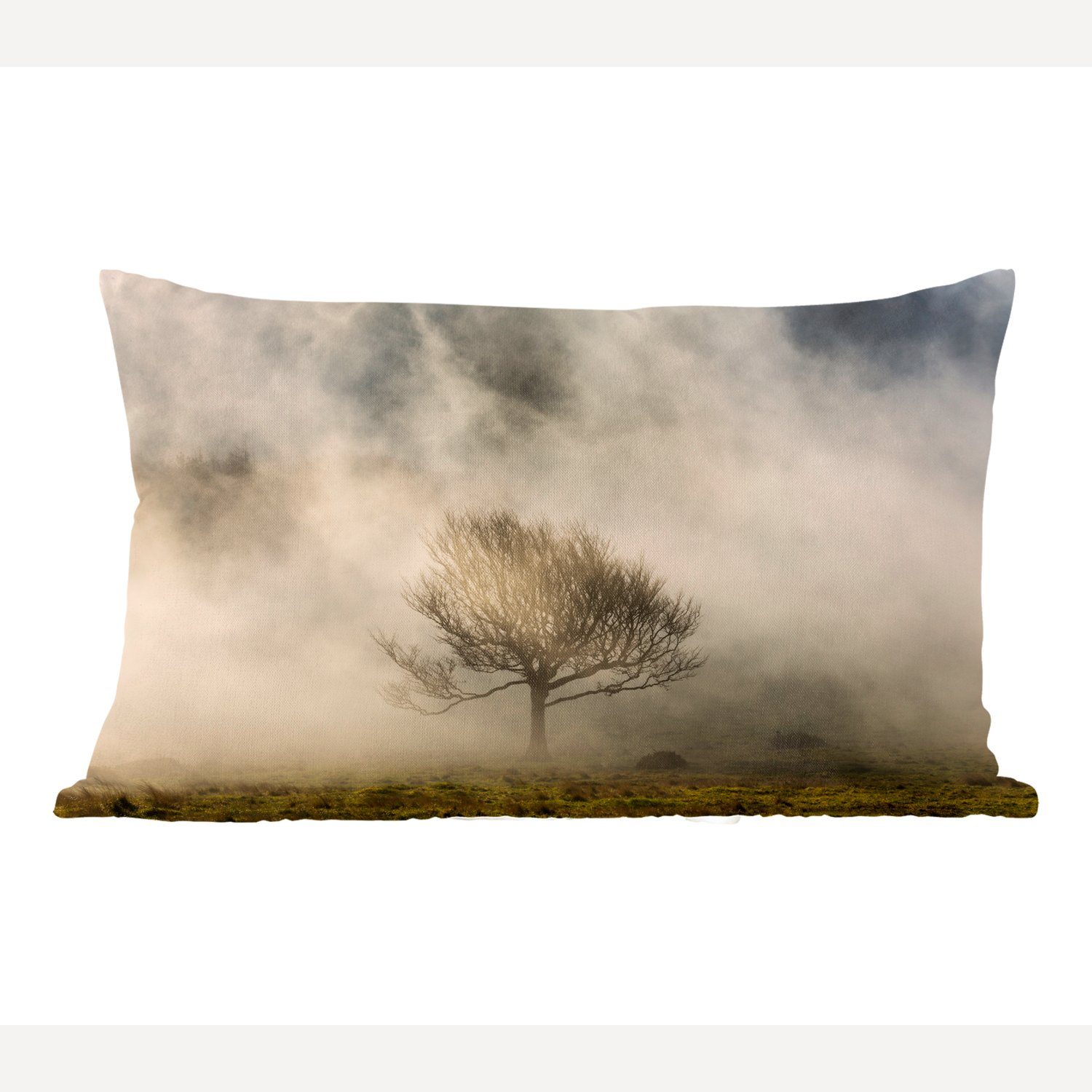 Baum Dekokissen Nebel, MuchoWow Schlafzimmer Dekoration, im mit Zierkissen, Einfacher Wohzimmer Füllung, Dekokissen