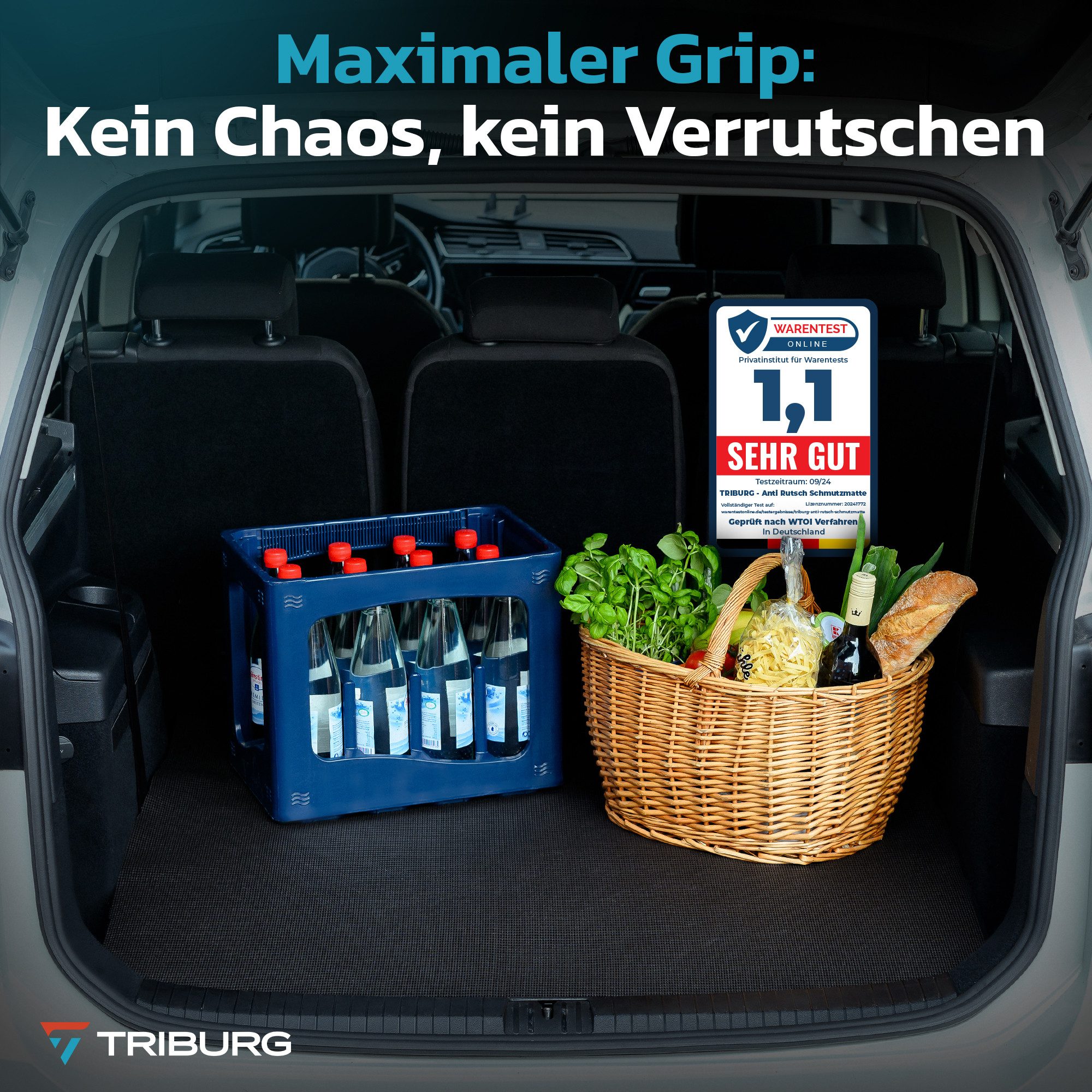 TRIBURG Antirutsch Teppichunterlage TRIBURG Universal Antirutschmatte I Zuschneidbar und Abwaschbar, Teppich Antirutschunterlage, Schubladen Matte