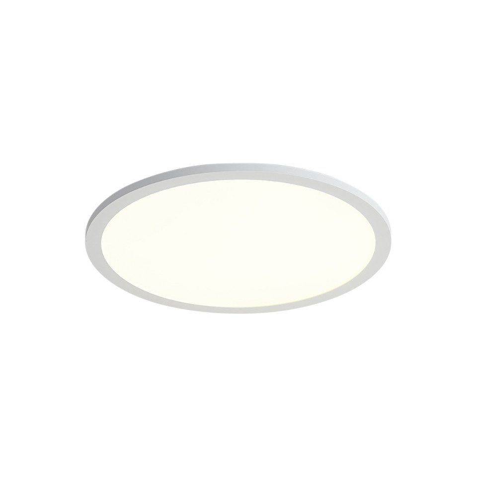 Qazqa LED Panel Knob, Dimmbar, LED fest integriert, Extra-Warmweiß, QAZQA LED Panel Leuchte, integrated, Weiß, Kunststoff, Modern