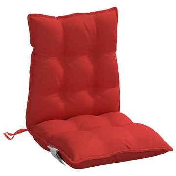 vidaXL Sitzauflage Niedriglehner-Auflagen 4 Stk. Rot Oxford-Gewebe, (4 St)