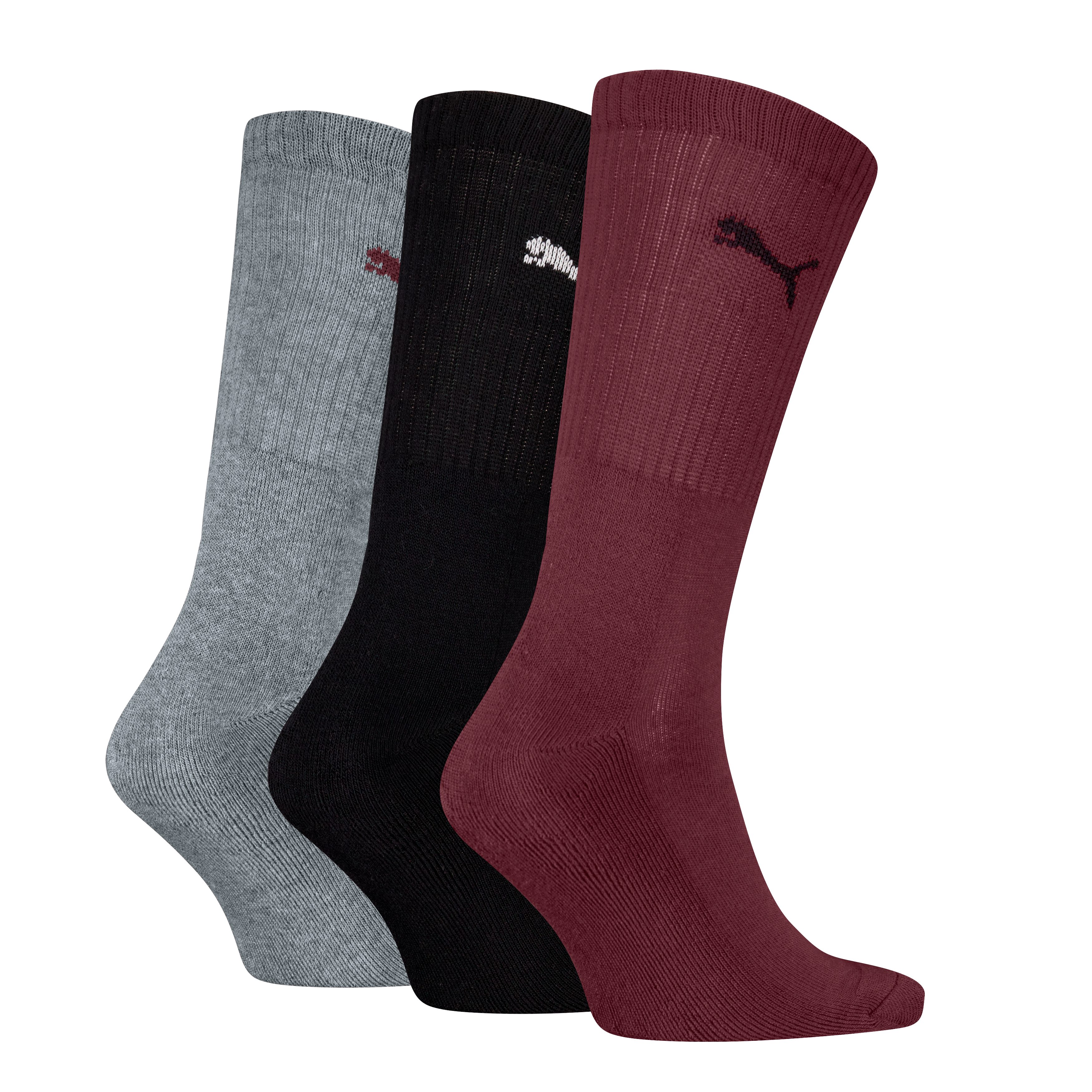 PUMA Socken PUMA UNISEX CREW SOCK 3P (3 Paar) mit farblichem Logo günstig online kaufen
