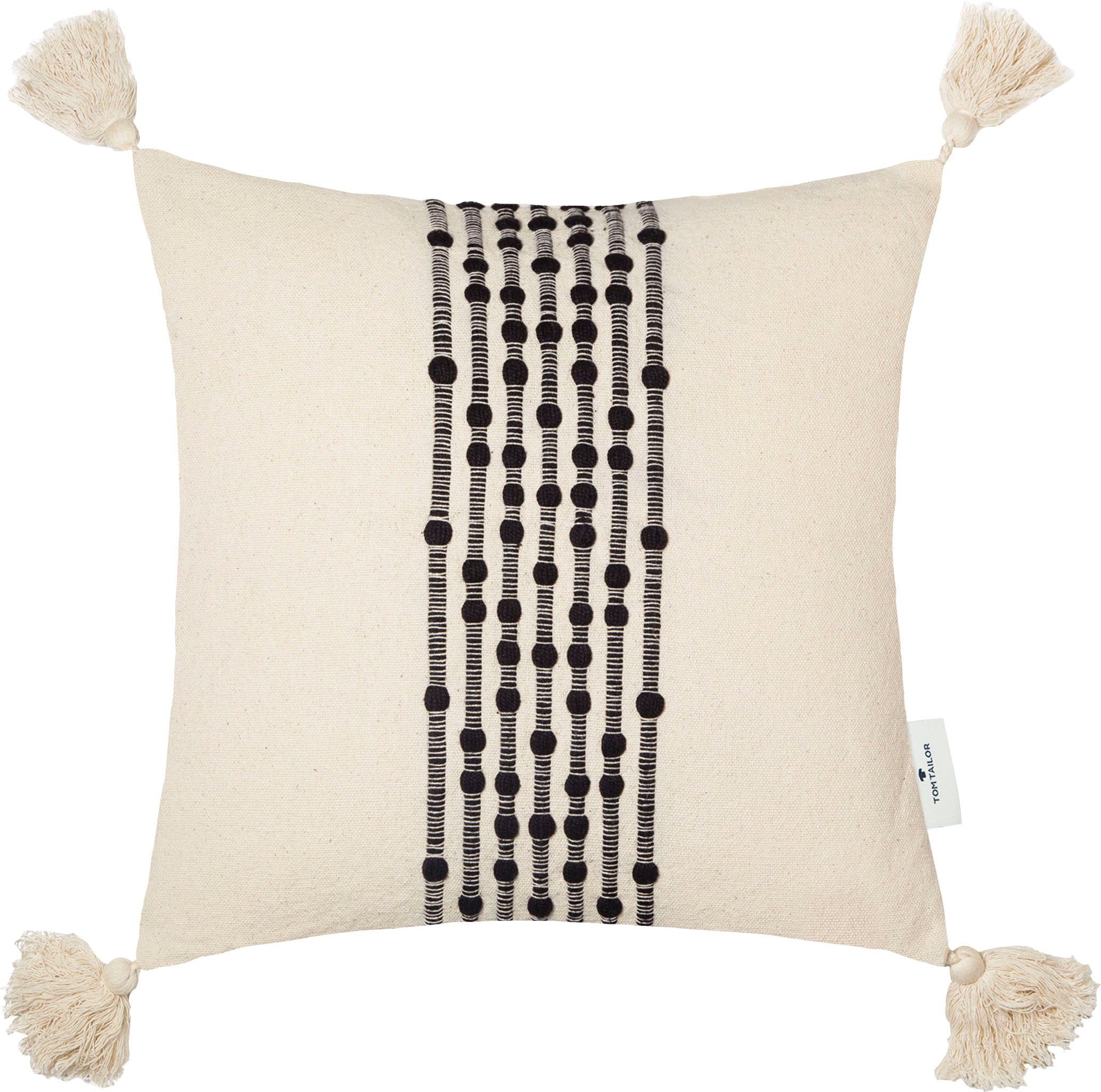 TOM TAILOR HOME Декоративные подушки Knot Lines, mit trendigen Quasten, Подушкиhülle ohne Füllung, 1 Stück