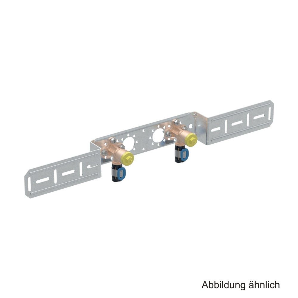 Wasserrohr Geberit FlowFit Anschlusswinkel 90° vormontiert 2-fach, 20 mm x 1/2"