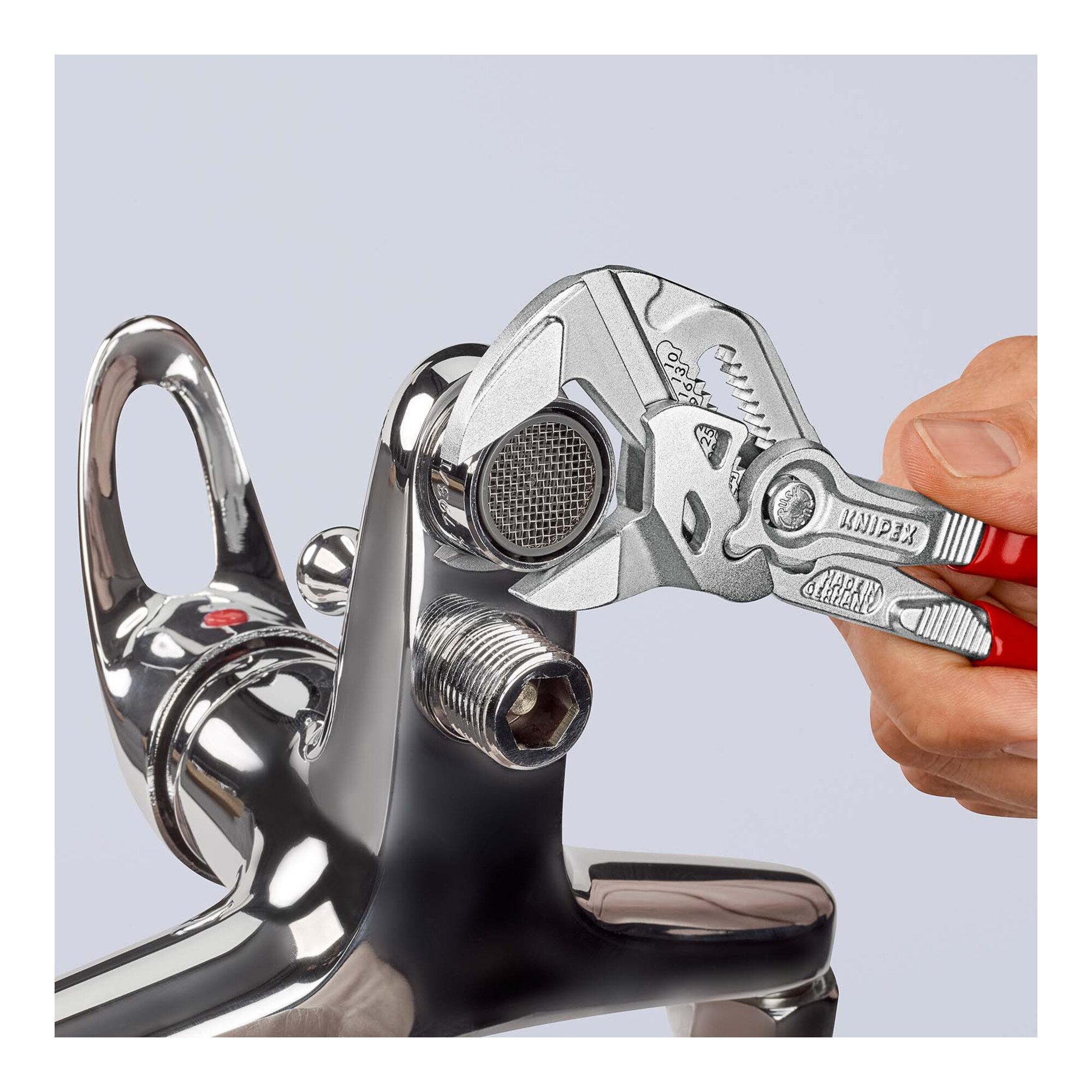 Knipex Wasserpumpenzange KNIPEX 86 03 180 Zangenschlüssel Zange und Schraubenschlüssel in einem