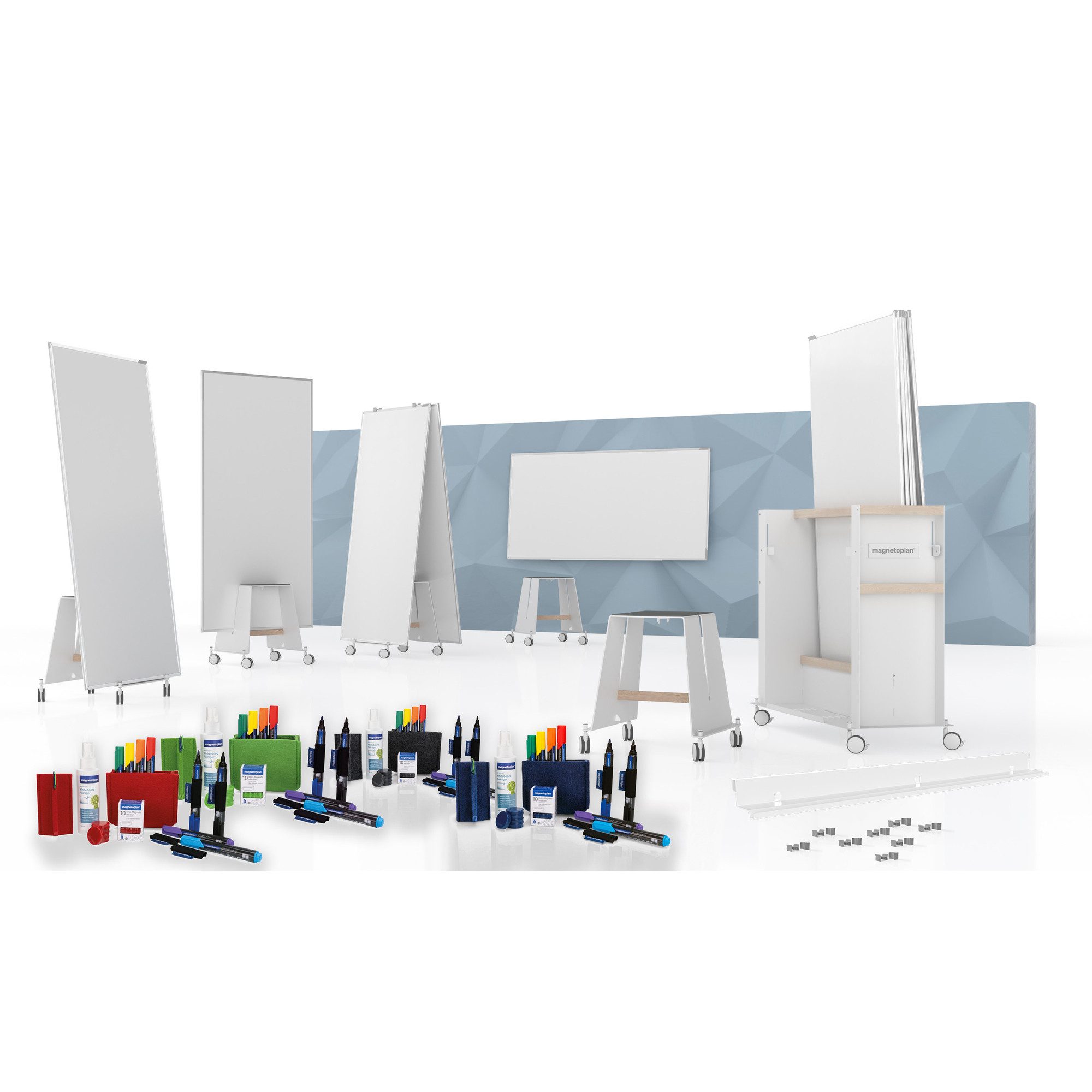 magnetoplan® Magnettafel Whiteboard-Bundle 12412492 Large