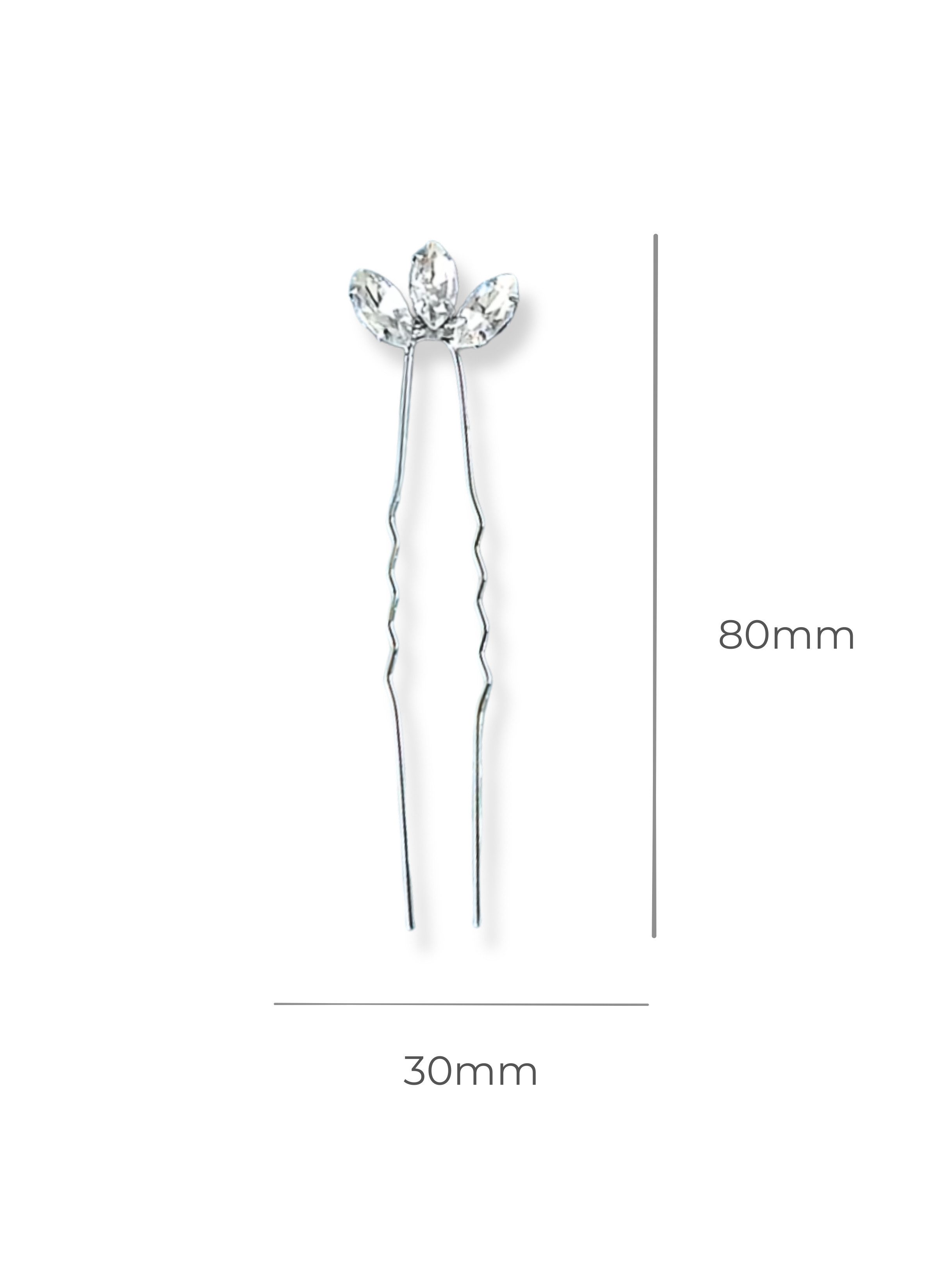 ANNIS WIESBADEN EST. 2021 Haarnadeln Strass Haarnadeln Set (5 Stück) – Elegante Haarpins mit Kristallen, 5 Stück