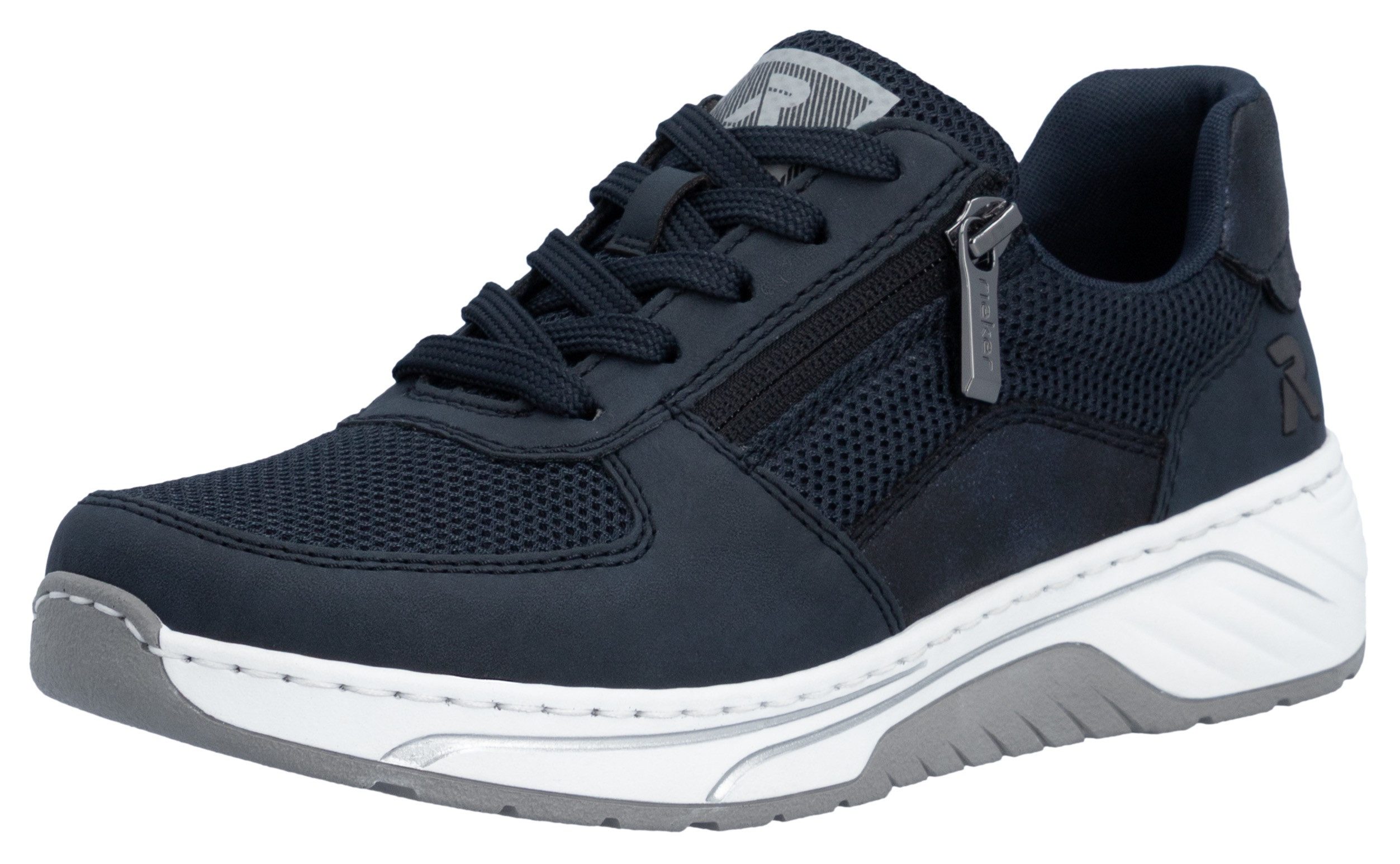 Rieker Sneaker Schnürschuh, Halbschuh, Freizeitsneaker mit Reißverschluss
