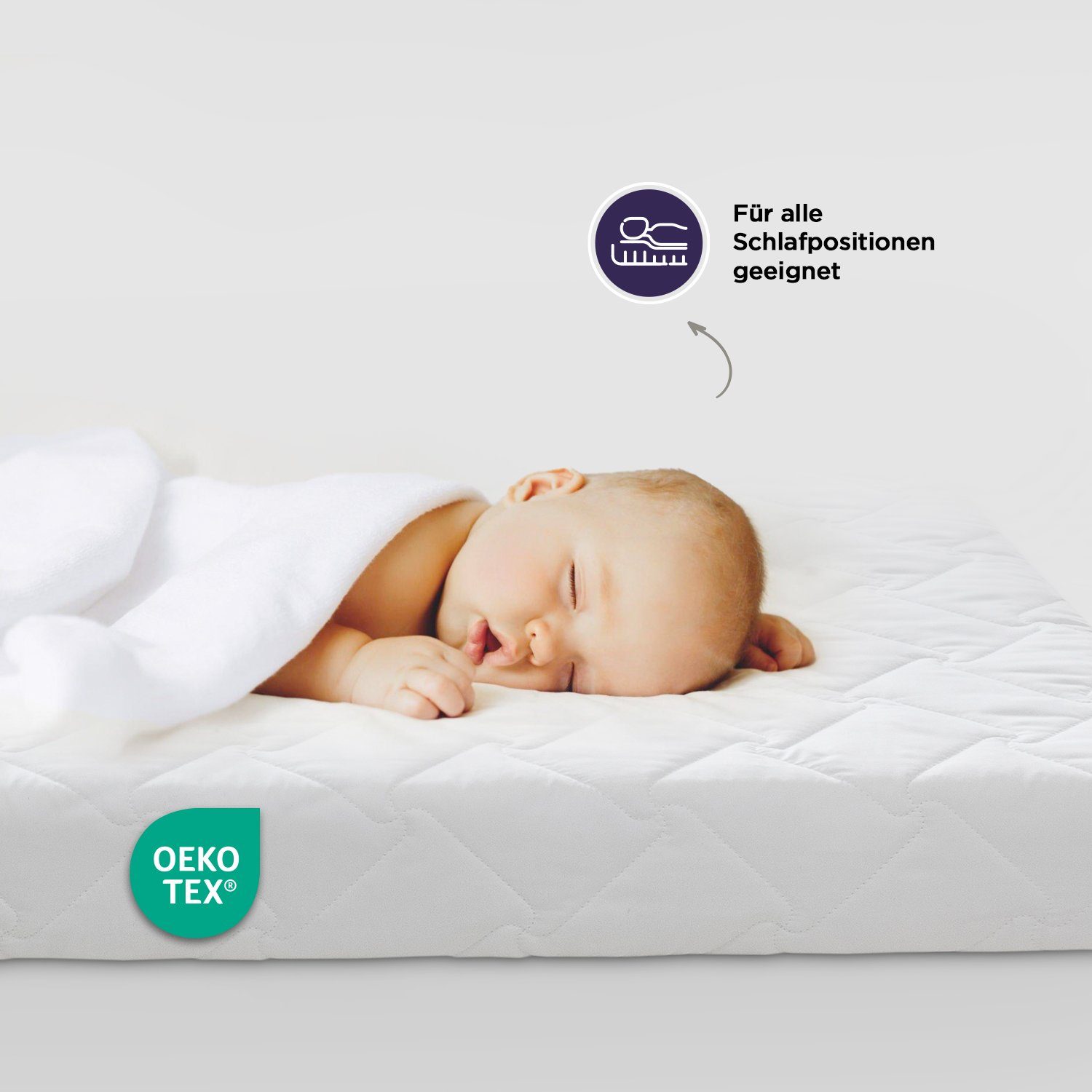 Kindermatratze Kaltschaummatratze für Baby Reisebett Matratzen Hochbett Minion, gowoll, 13 cm hoch, (Antibakteriell, Kompatibel für Hausbett Babybett Ausziehbett und Kinderbett), Babymatratze