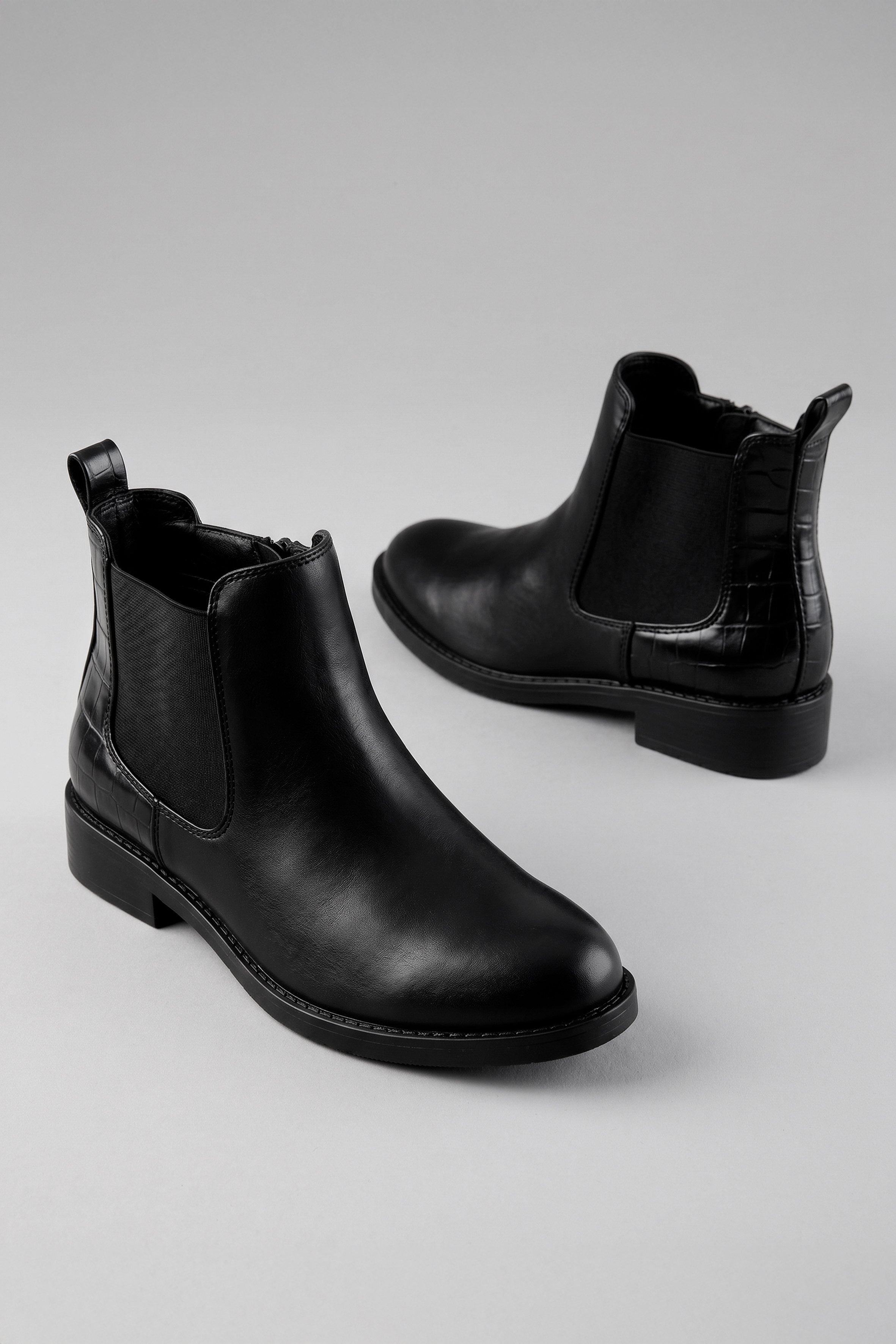 Aniston SHOES Chelseaboots Ankle Boots mit Croco-Besatz - NEUE KOLLEKTION