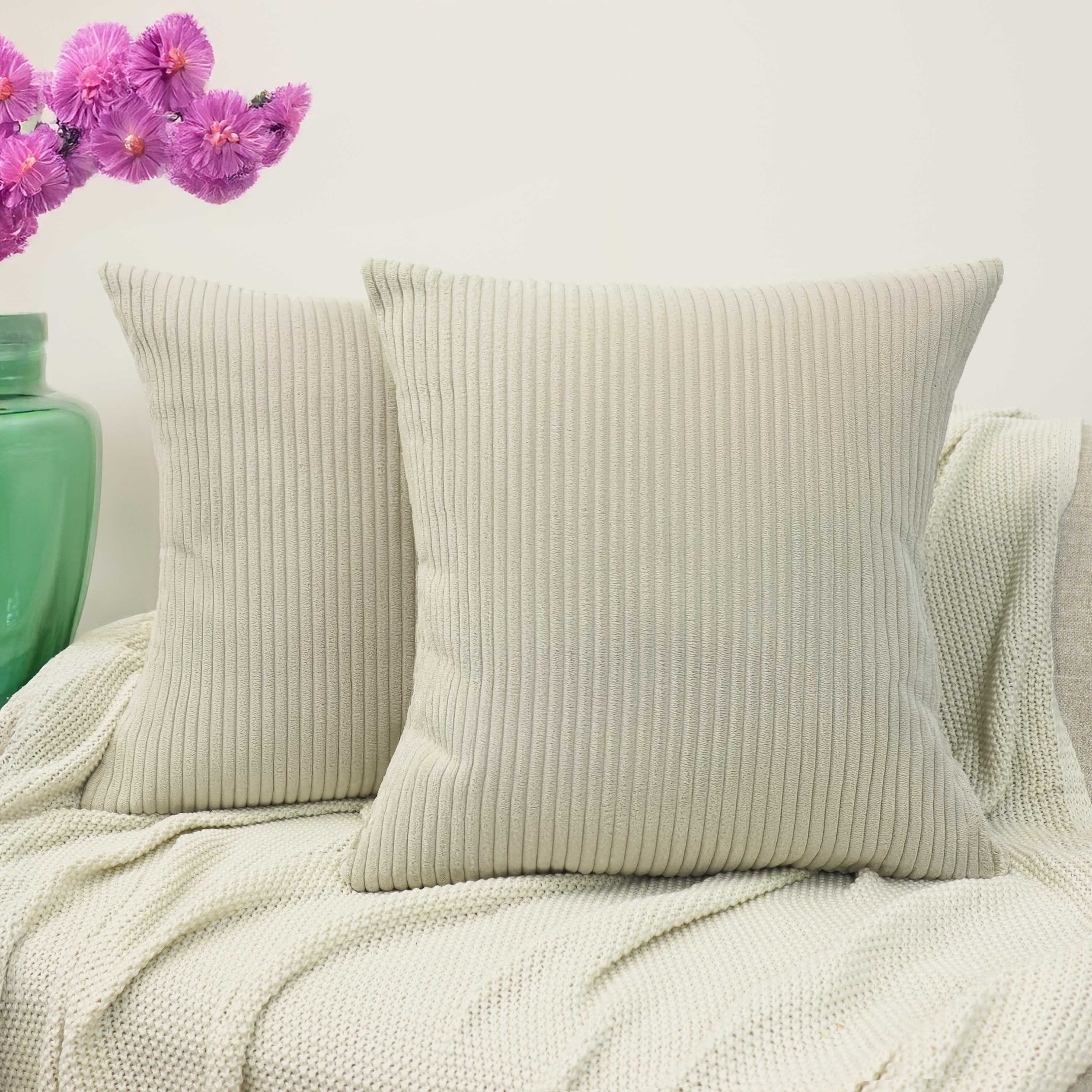 Amilian Dekokissen Sofakissen Couchkissen 2er Set - mit Füllung und Kissenbezug, weich, Hotelverschluss, formstabil