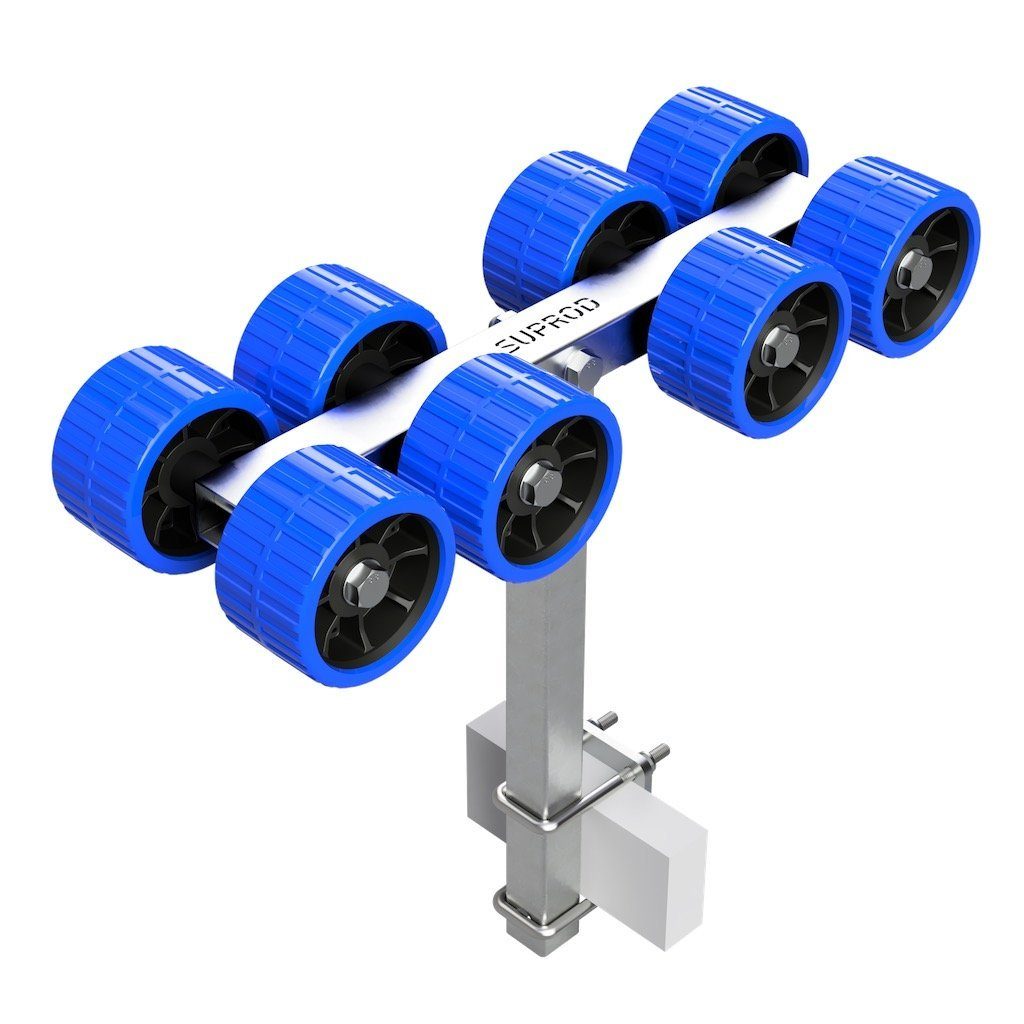 Auffahrrampe Sliprollen Slipwagen Sliphilfe Bootstrailer EVA-Reifen Ø 120 mm, 8er