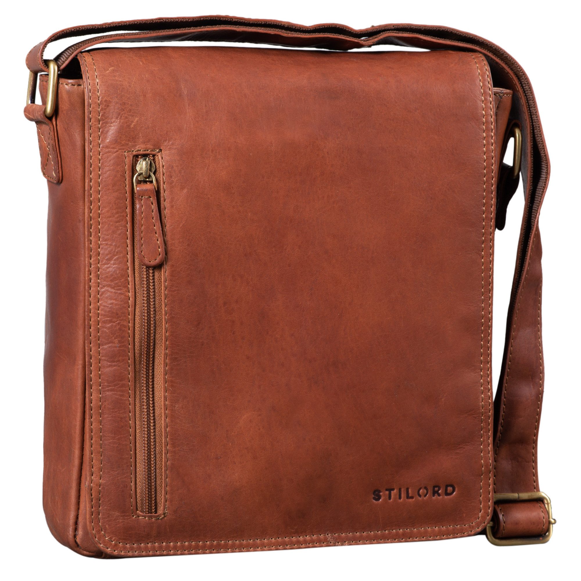 Schultertasche "Will" Umhängetasche Leder Männer