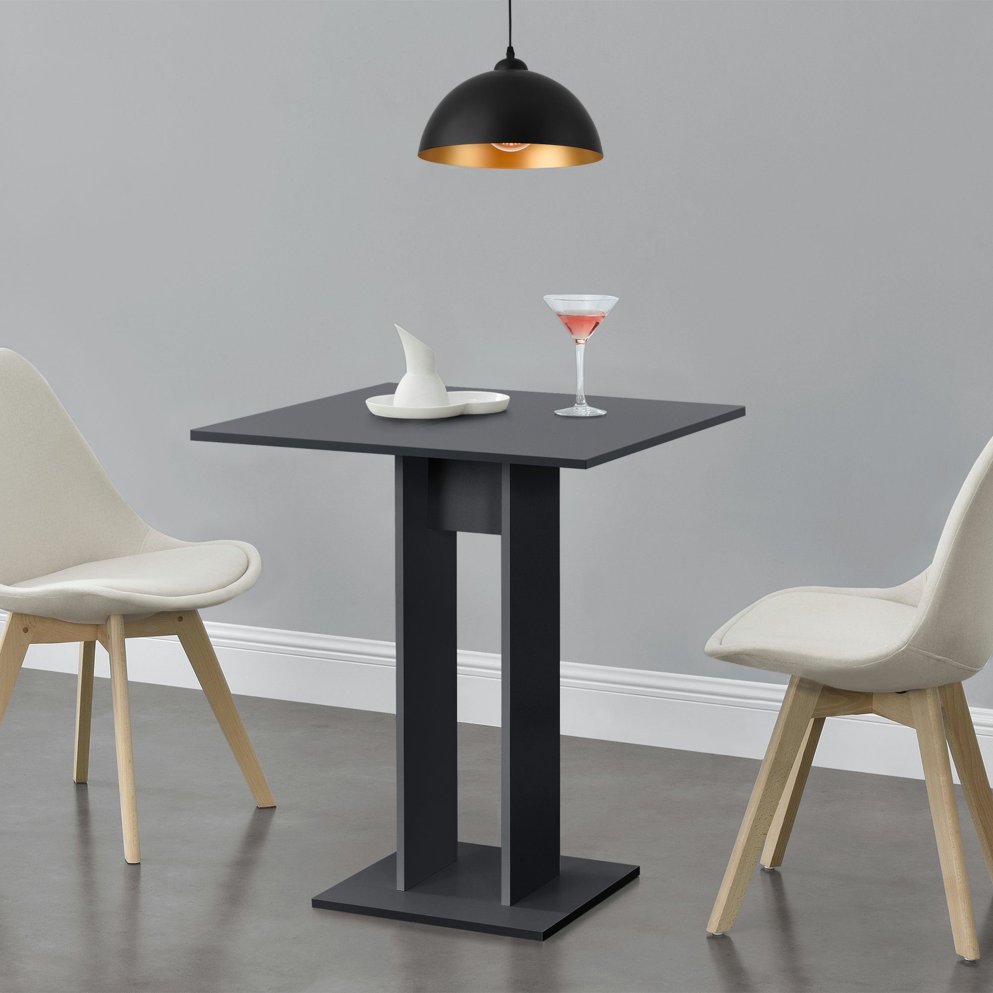 en.casa Küchentisch, »Lindesnes« Esstisch quadratisch 65x65x78cm günstig online kaufen