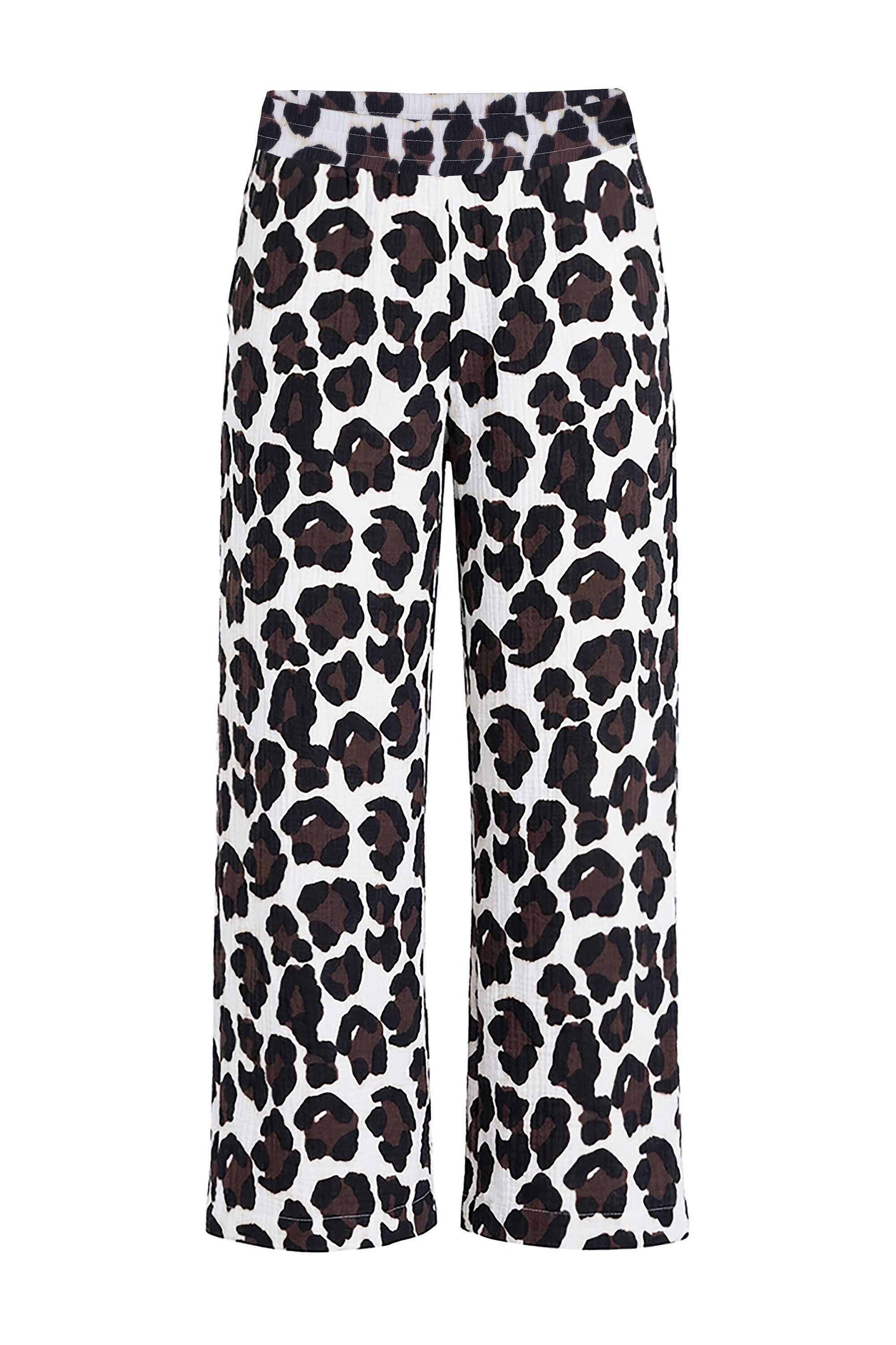 Studio Untold Schlupfhose Hose Wide Legs Musselin Leo günstig online kaufen