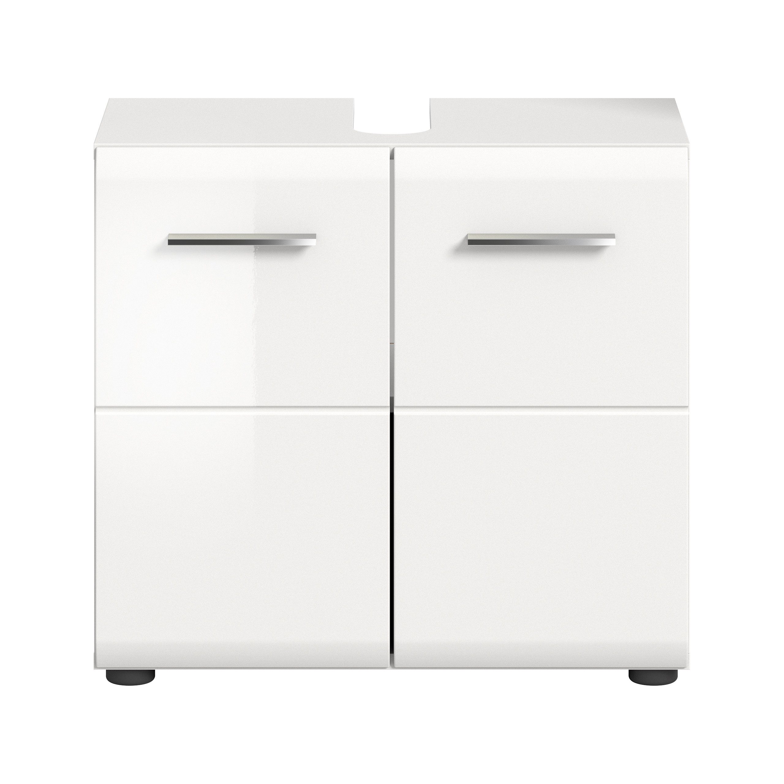xonox.home Waschbeckenunterschrank Weiß Hochglanz Melamin Modern günstig online kaufen