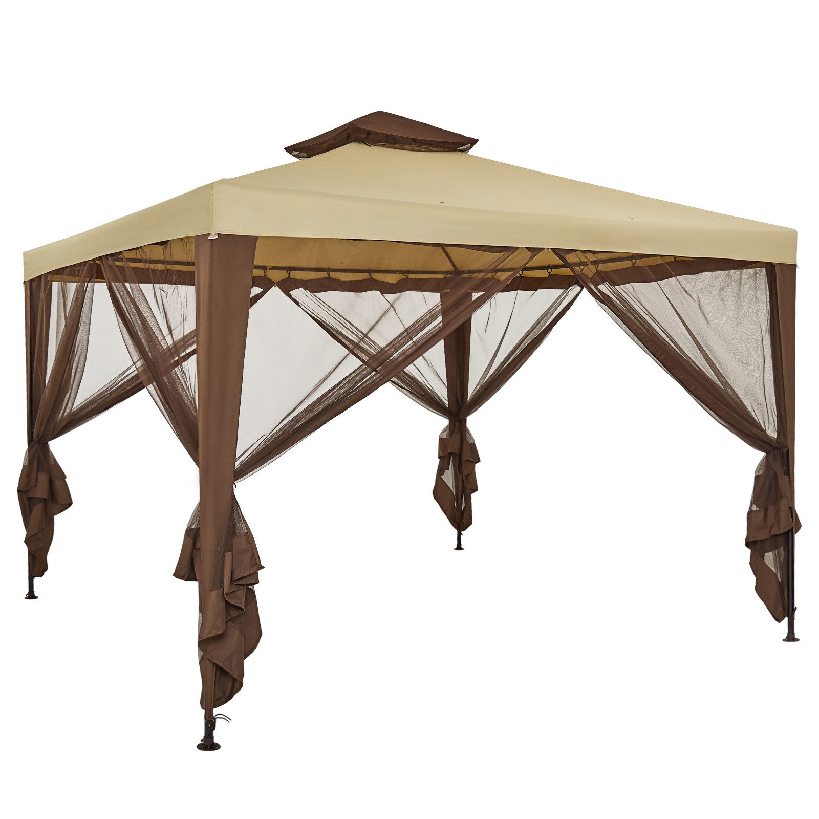 Mondeer Pavillon Gartenpavillon, mit vierseitigen Moskitonetz günstig online kaufen