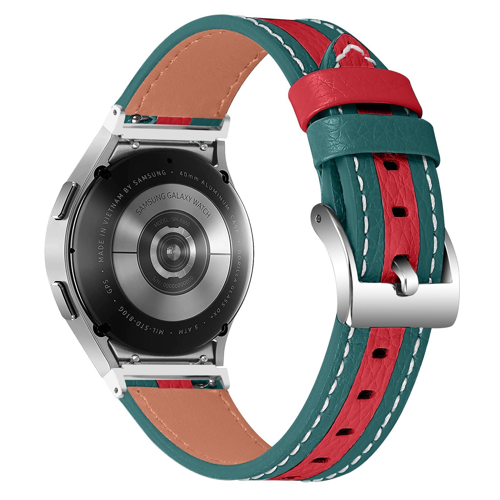 20mm Classic für Watch und Armband Grün rot Galaxy Smartwatch-Armband ELEKIN Kompatible Samsung Armband 20mm 4