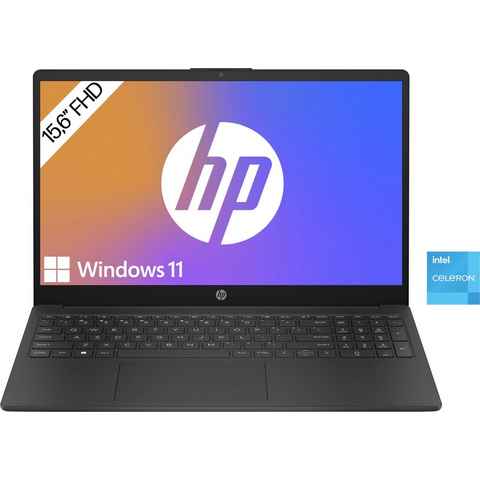HP 15-fd0215ng Notebook (39,6 cm/15,6 Zoll, Intel Celeron N100, UHD Graphics, 128 GB SSD)