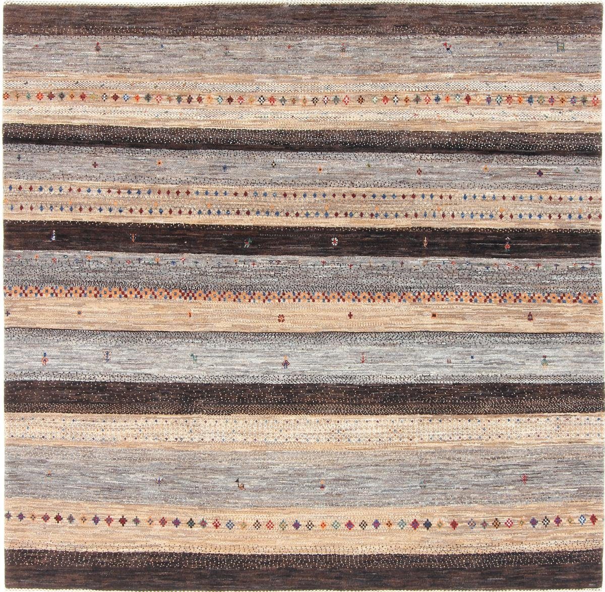 Orientteppich Perser Gabbeh Loribaft Nowbaft 199x195 Handgeknüpfter Moderner, Nain Trading, rechteckig, Höhe: 12 mm | Kurzflor-Teppiche