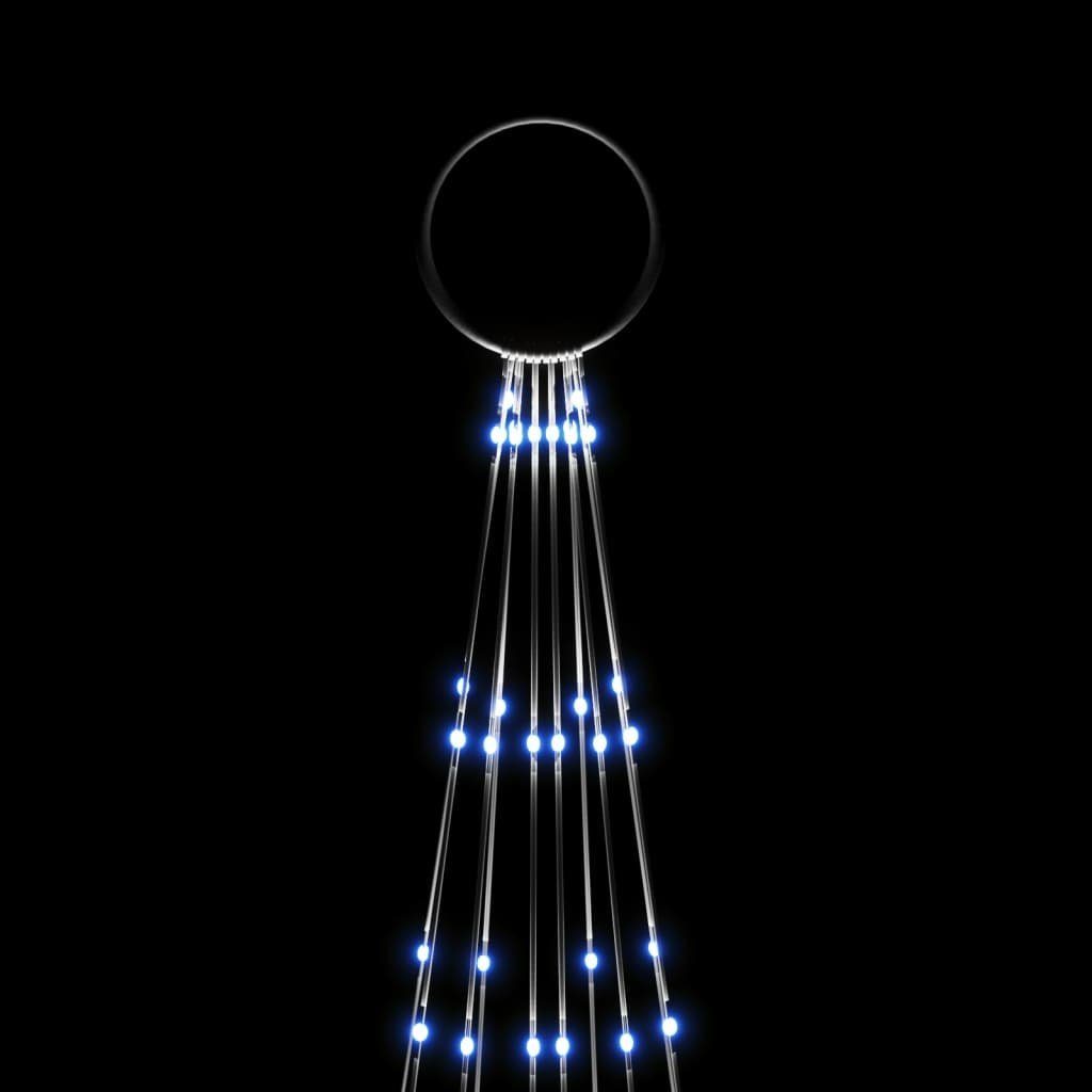 310 Christbaumschmuck vidaXL 300 LEDs Blau für (1-tlg) Fahnenmast LED-Weihnachtsbaum cm