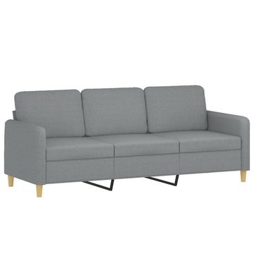 vidaXL Sofa 3-Sitzer-Sofa Hellgrau 180 cm Stoff