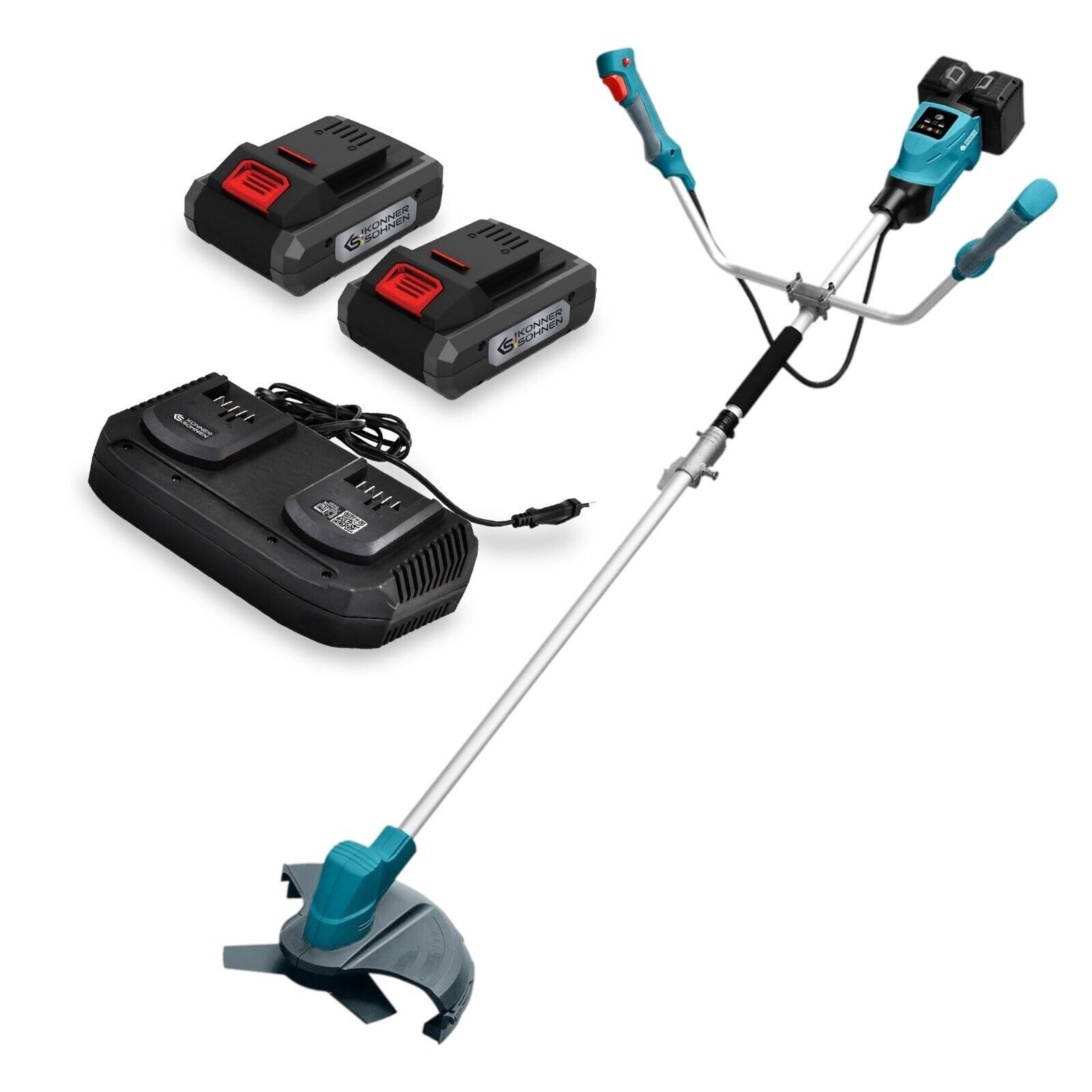 Könner & Söhnen Akku-Rasentrimmer KS BCT-40V + KS C35A-2 + KS 20V4-2 (2 pcs), (1 St)