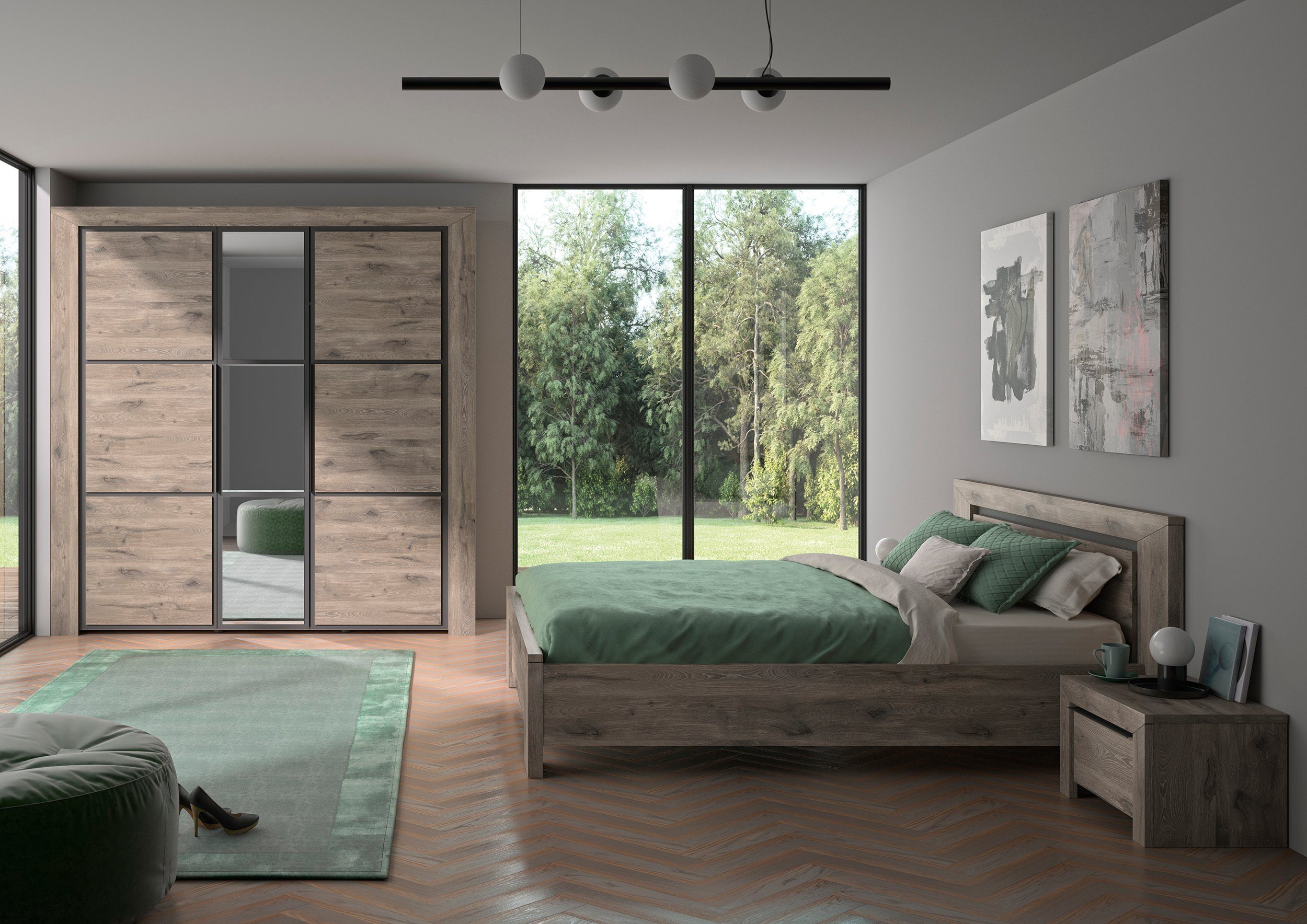 Gami Jugendzimmer-Set Brugge, (Set, 4-tlg), In 2 Farben erhältlich