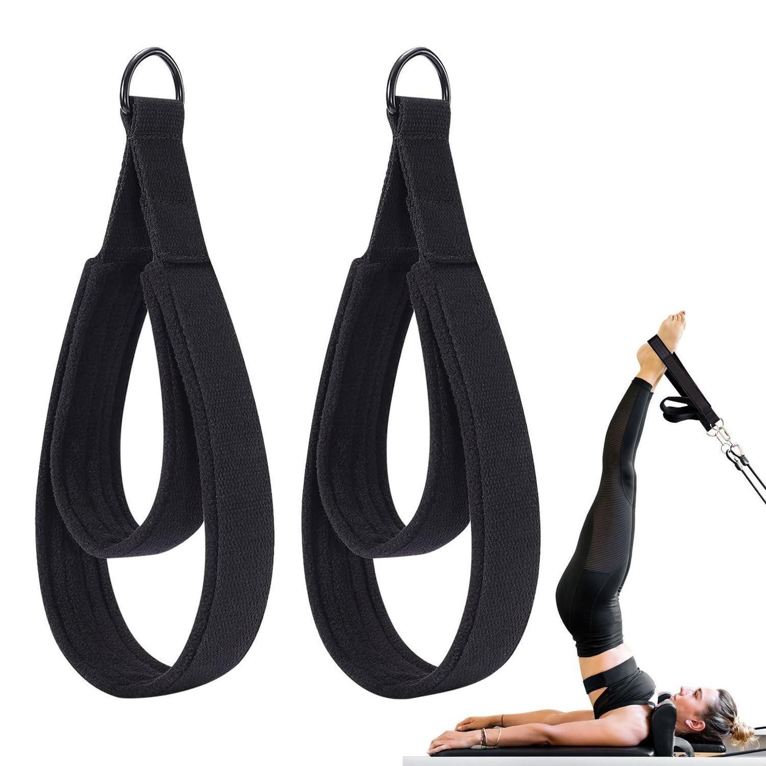 LuxusKollektion Trainingsmanschette Pilates Straps mit D-Ring 2 Stück