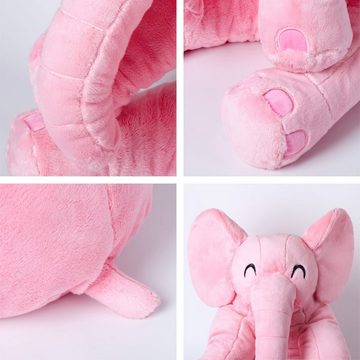 Corimori Kuscheltier XXL Großer Plüsch Elefant 55 cm für Kleinkinder (Packung), Kissen, Stofftier, Kinder Baby Jungen Mädchen, 55cm, Rosa