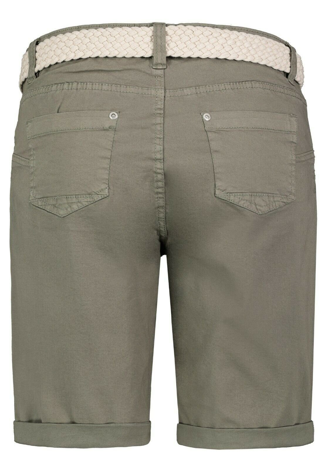 Stitch & Soul Bermudas Damen Short Bermuda kurze Hose Sommer Chino Stoff Hose mit Gürtel