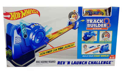 Hot Wheels Modellauto Hot Wheels Track Builder Stunt-Rennbahn mit Turbo-, (Packung, 2-tlg., Hot Wheels Stunt Strecke inkl. einem Modellauto)