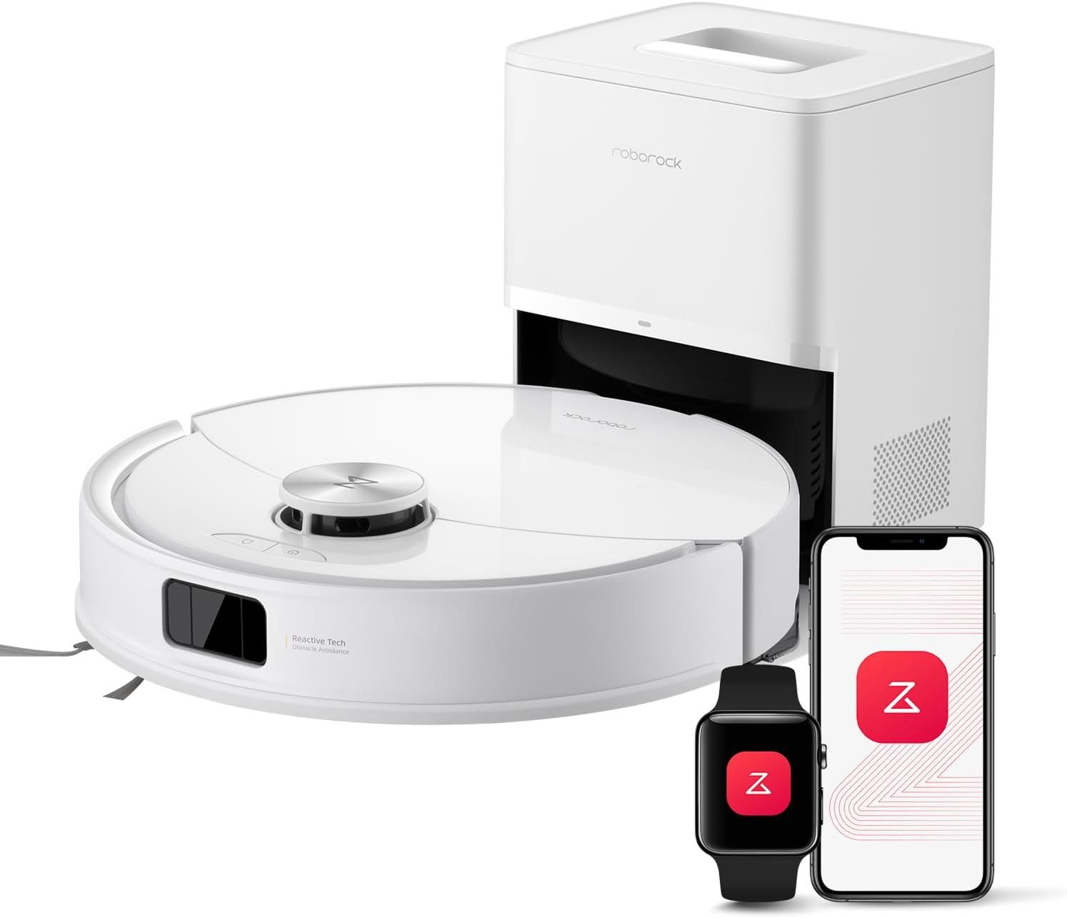 Roborock Вакуумний робот Q10 S5+ Вакуумний робот mit Wischfunktion, 10.000 Pa HyperForce Saugkraft, (Upgrade von S8 Plus)Auto Lifting Mopping,Dual Anti-Tangle System