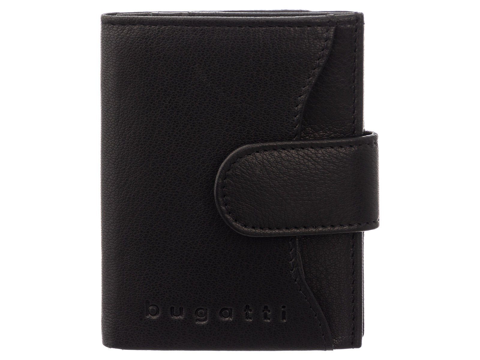 bugatti Kartenetui ALDO Kartenetui Hochformat 49113201 card case schwarz (1 Stück, 1-tlg., B/H/T)ca. 7,5/10/1,5 cm), Hochformat