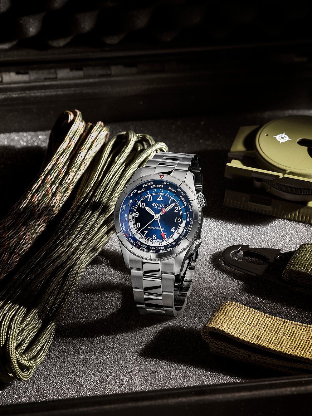 Alpina Quarzuhr Alpina AL-255N4S26B Startimer Pilot Worldtimer Herrenuhr 41mm Alpina AL-255N4S26B Startimer Pilot Worldtimer Herrenuhr 41mm