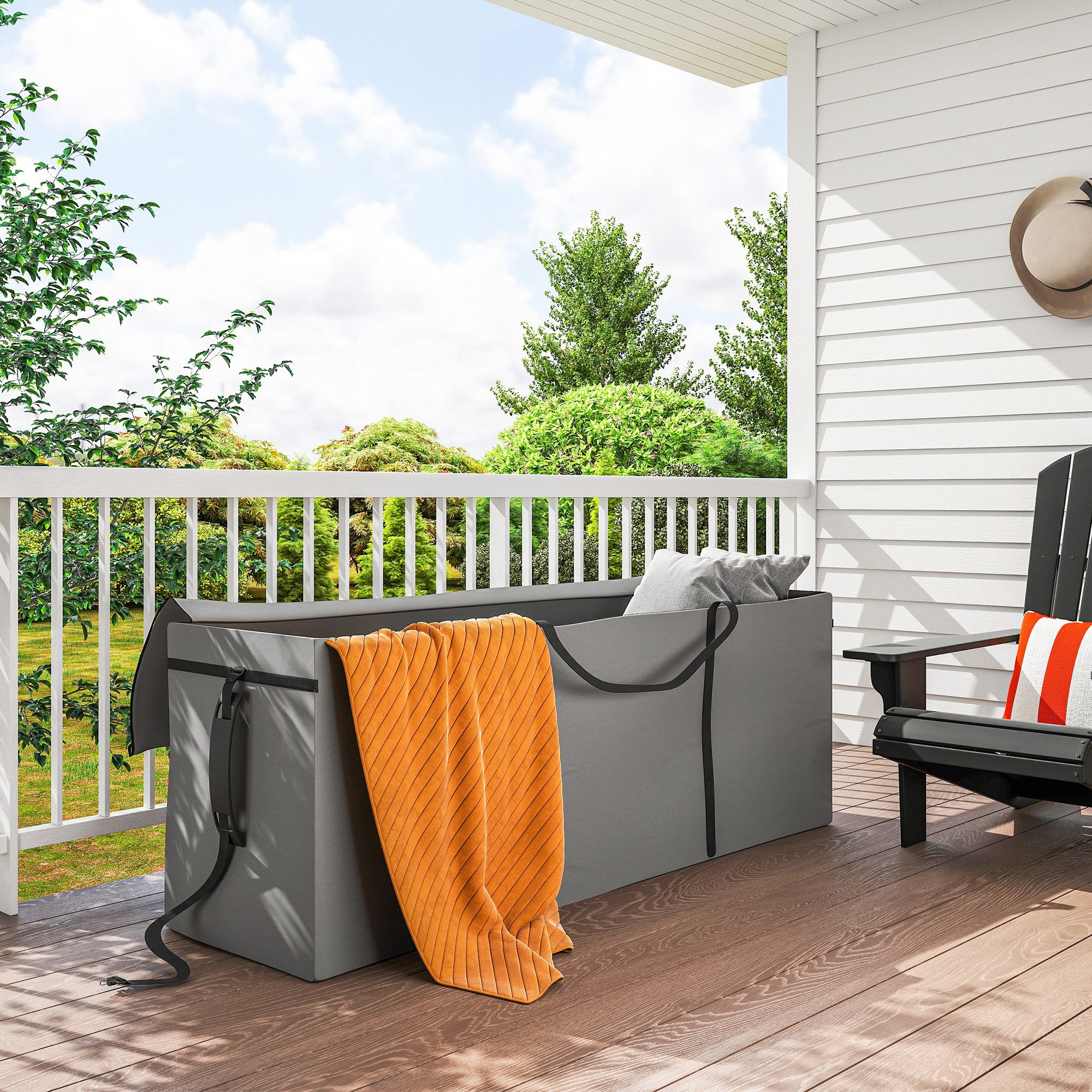 Outsunny Aufbewahrungsbox mit Tragegriff, Reißverschluss (UV-Beständige Auf günstig online kaufen