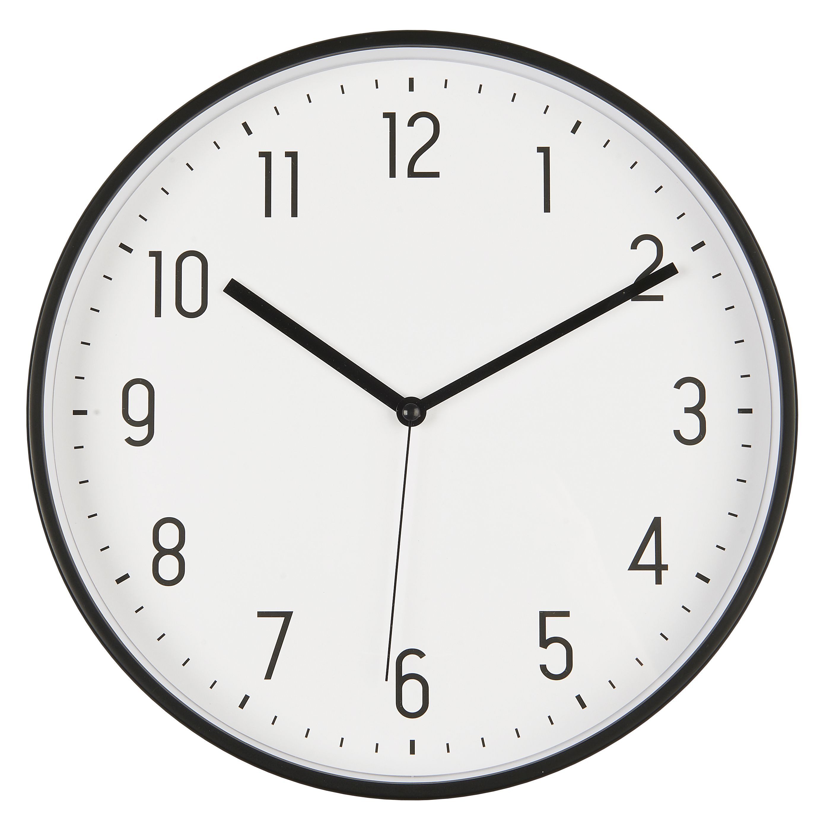 Ib Laursen Wanduhr Ib Laursen - Wanduhr Ø 30 cm Schwarz Kunststoff 9708-24