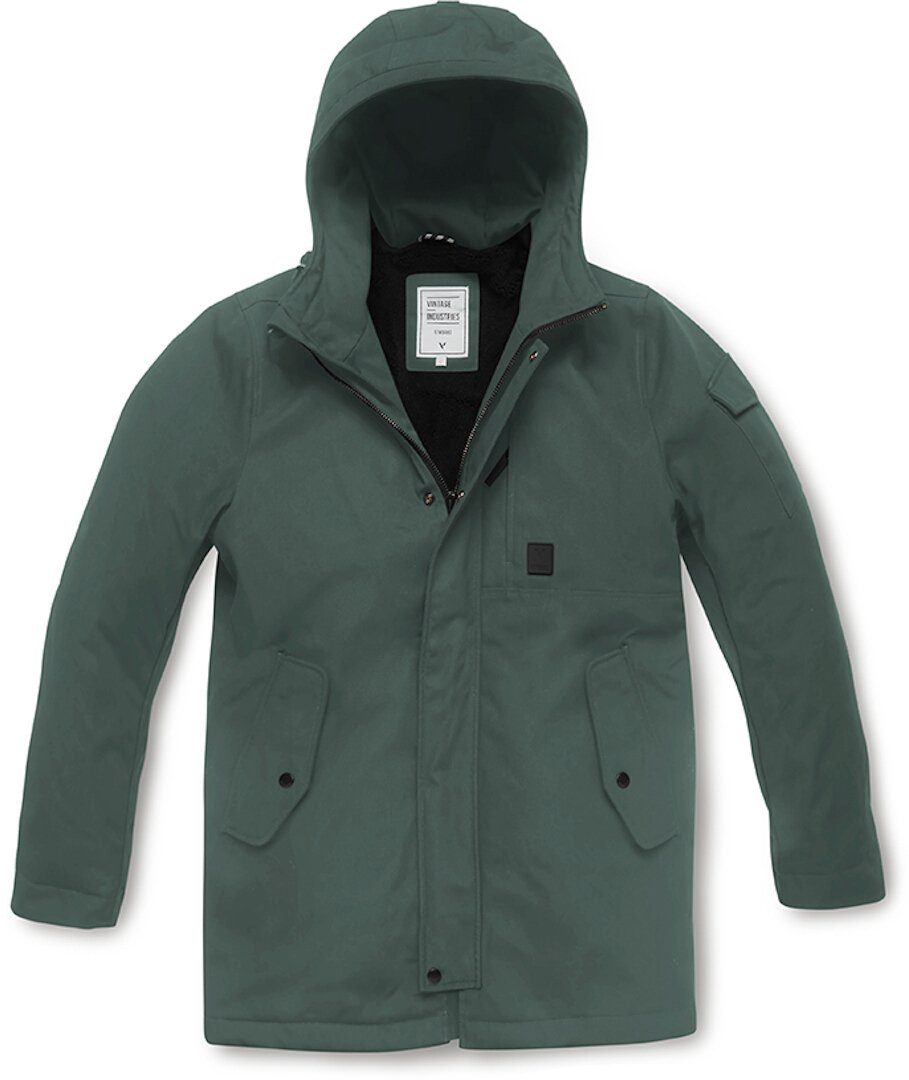 Vintage Industries Motorradjacke Gus Parka Wasserdicht Atmungsaktiv reißverschluss