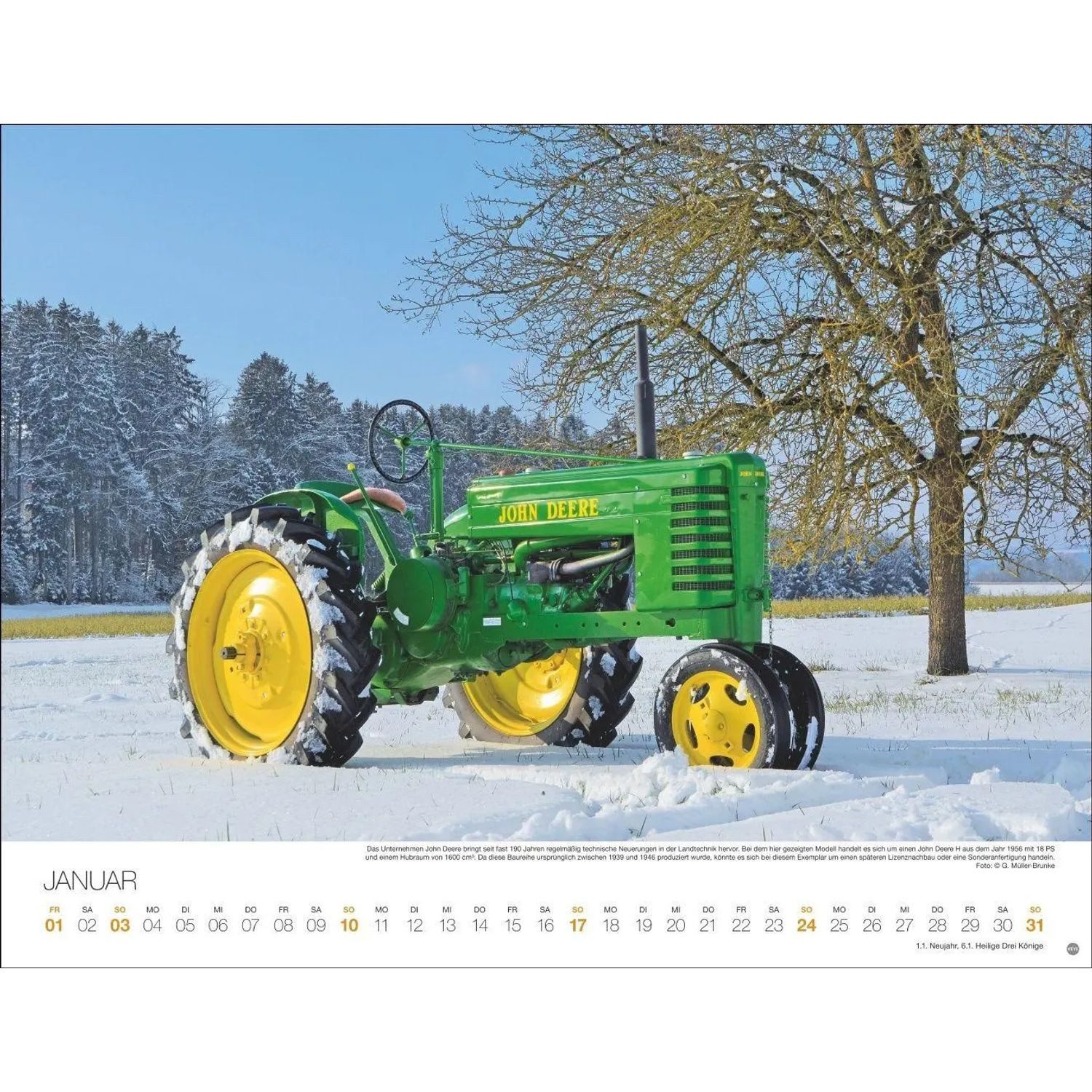 HEYE Wandkalender Starke Traktoren Posterkalender 2027 – Bild 3 von 5