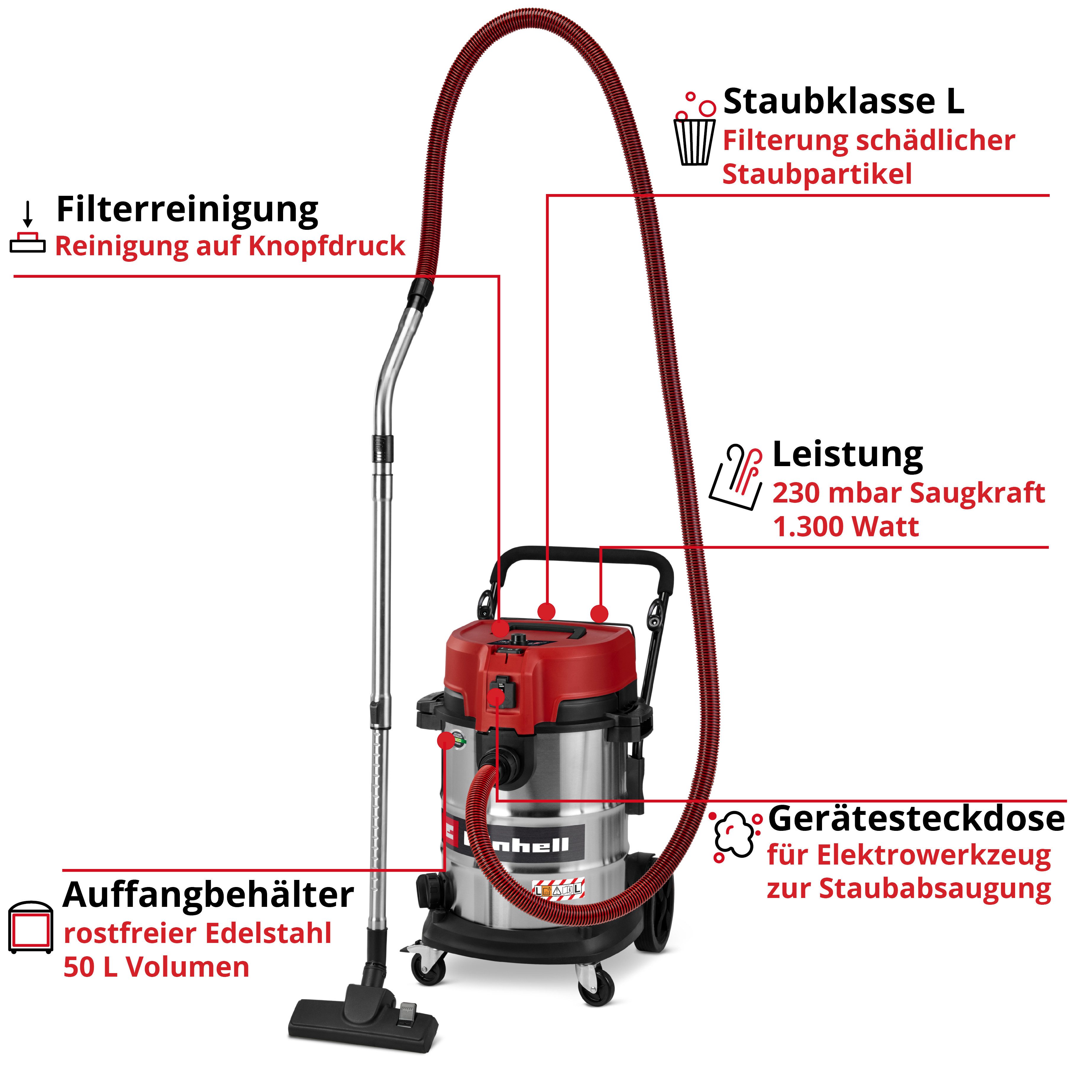 Einhell Nass-Trocken-Sauger TE-VC 5090 SACL, 1300 W