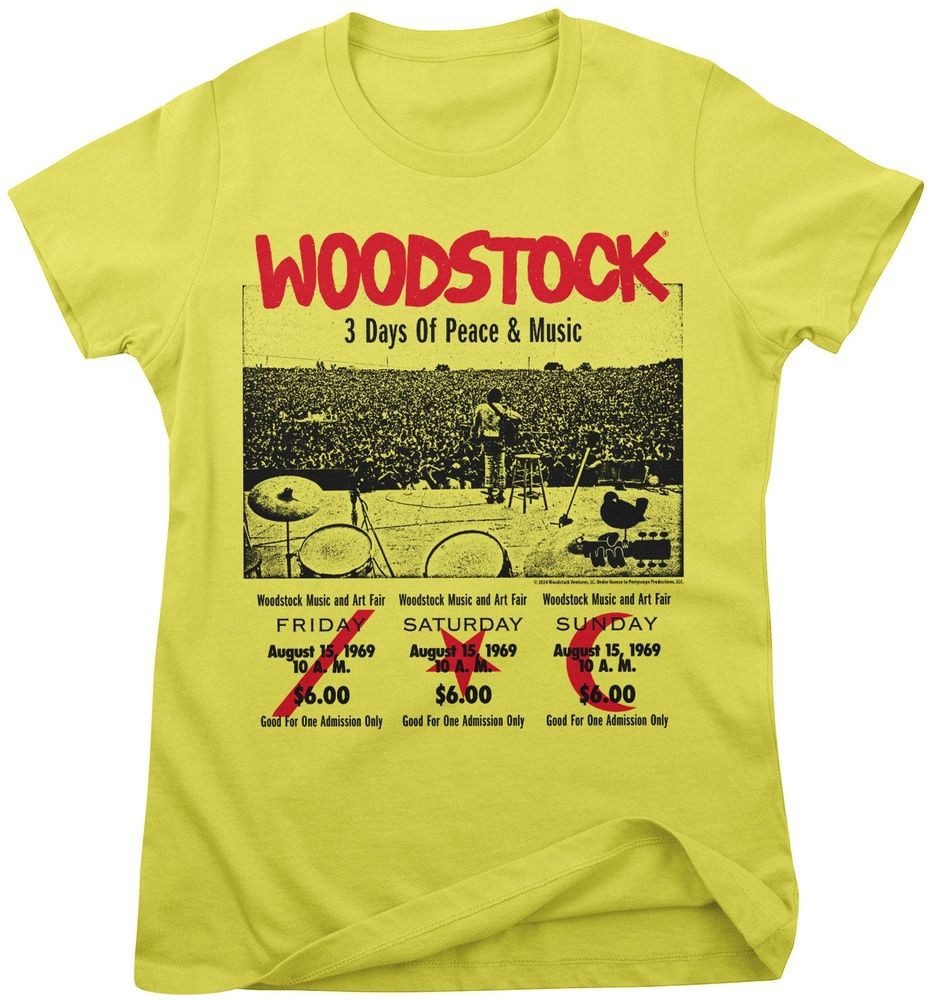 Woodstock T-Shirt 3 Day Ticket Girly Tee