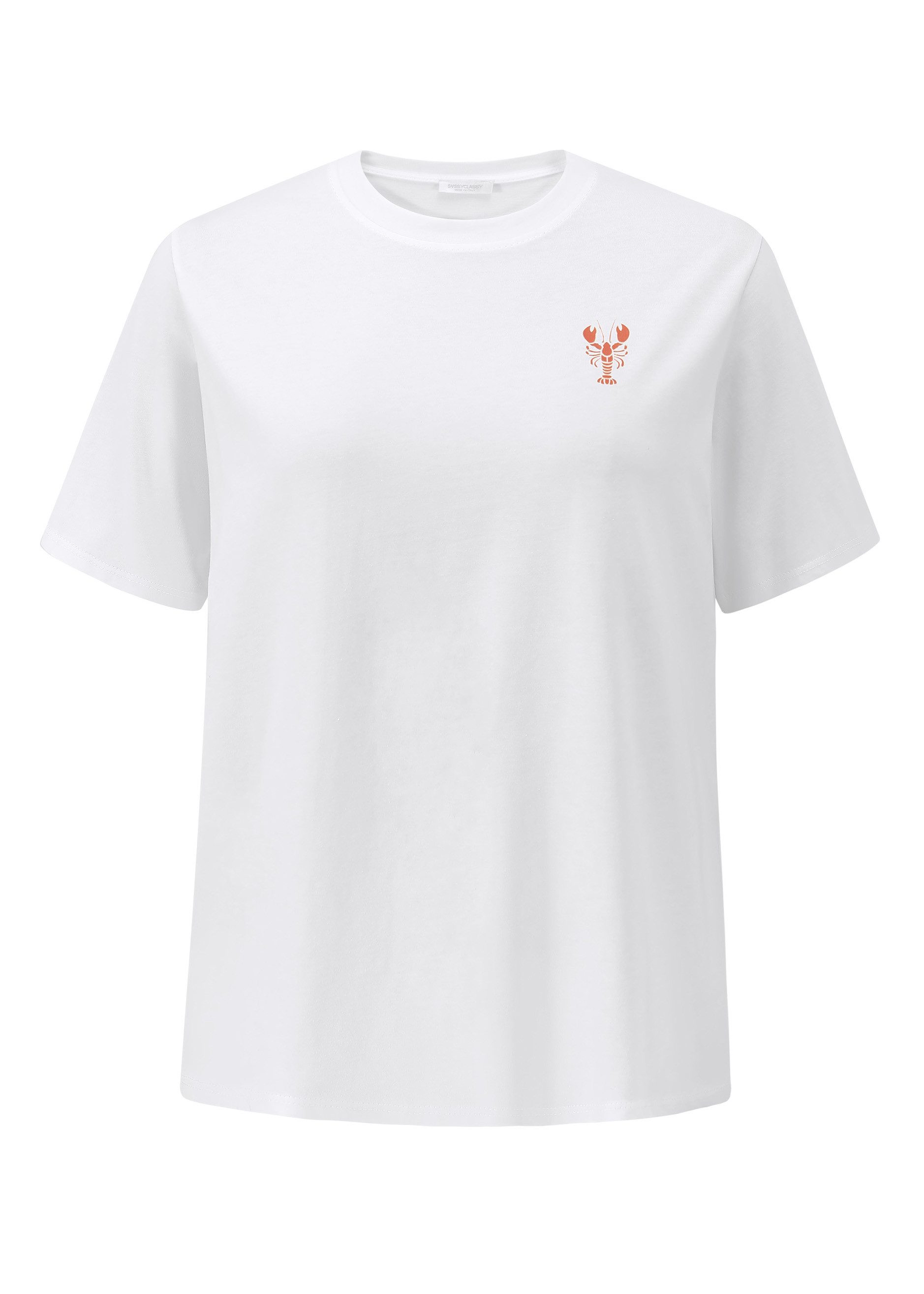 SASSYCLASSY T-Shirt Oversize T-Shirt mit Hummer Frontprint Damen Lässiges T günstig online kaufen