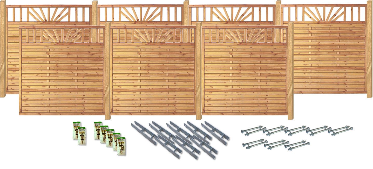 KONIFERA Sichtschutzelement FRISCO, (Komplettset inkl. Zubehör), günstig online kaufen