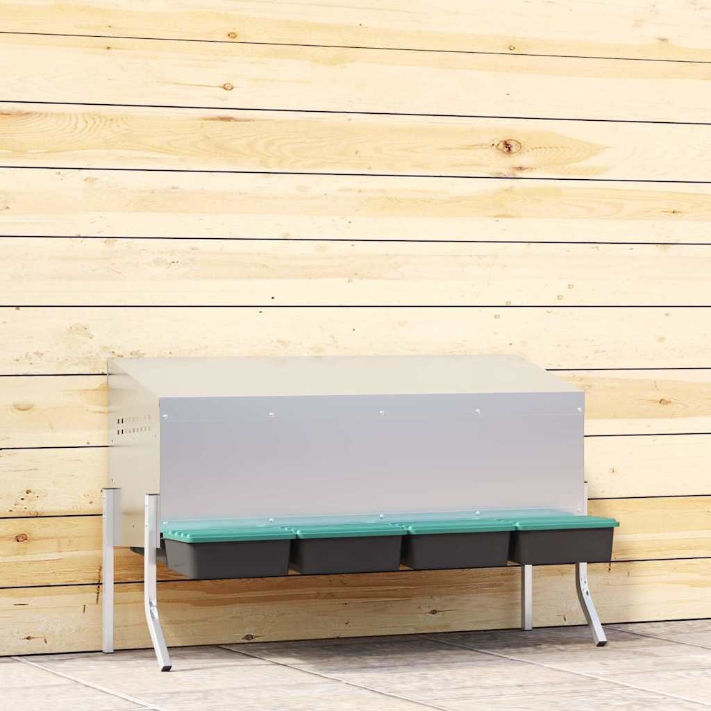 vidaXL Hühnerstall 835 x 50 x 6368 cm Hühner-Nistkasten 3 Fächer mit Beinen Verzinkter St