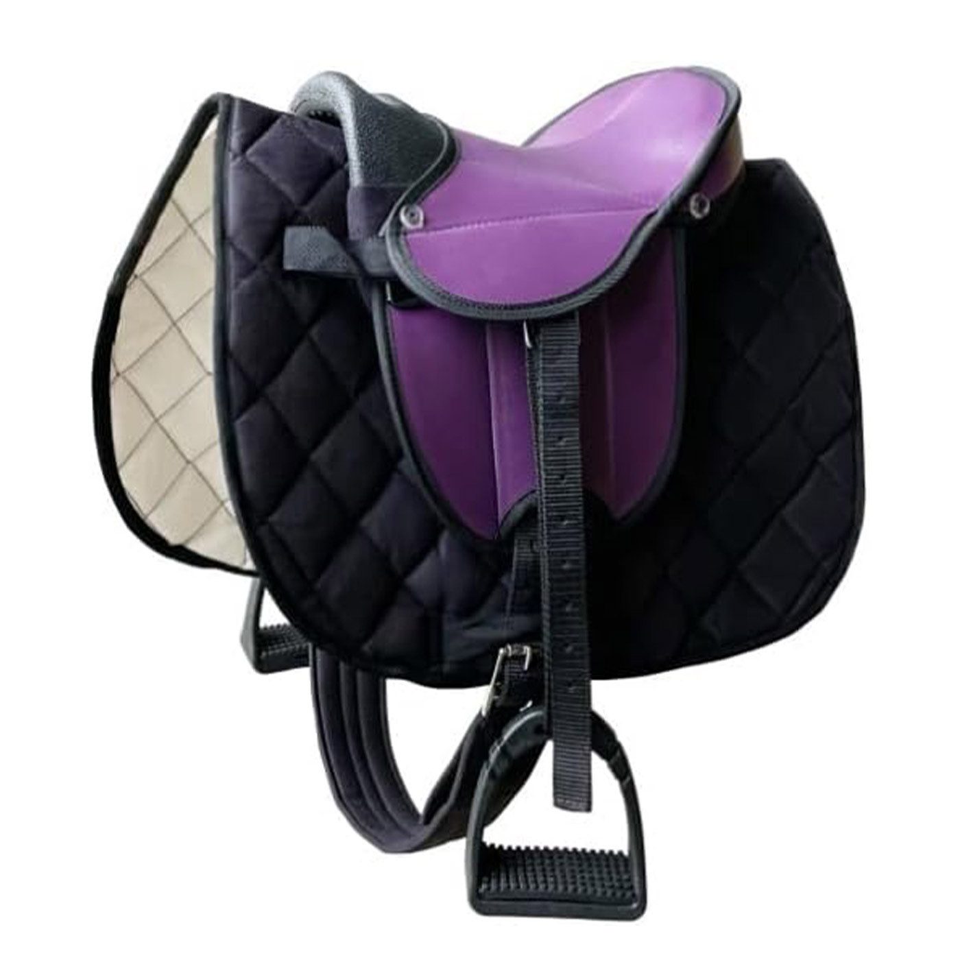 Brama-West Reitkissen "My little Pony" Sattelset für Shetty Pony Holzpferd, Geeignet für Holzpferd/Pferdebauchumfang von 120 cm bis 145 cm