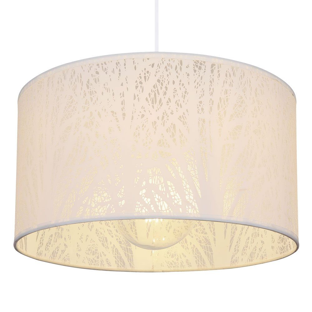 Baum Dekor Globo weiß Design Leuchtmittel Pendel Leuchte Wohn Hänge Deckenleuchte, inklusive, Beleuchtung Zimmer nicht